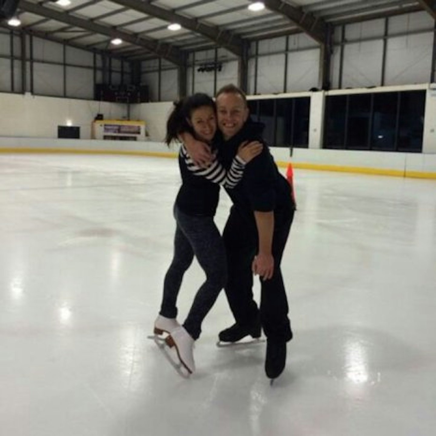 Dan and Hayley on the ice