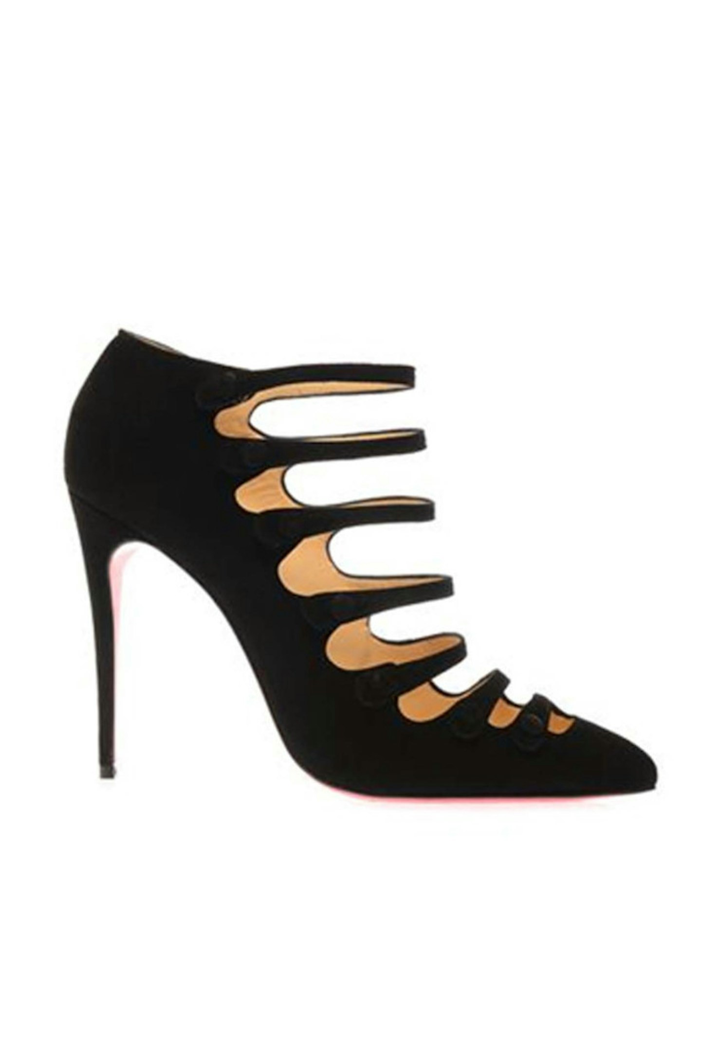 5. suede black heels, £695, Christian Louboutin at Matches Fashion