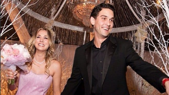 Kaley cuoco 2024 wedding jumpsuit