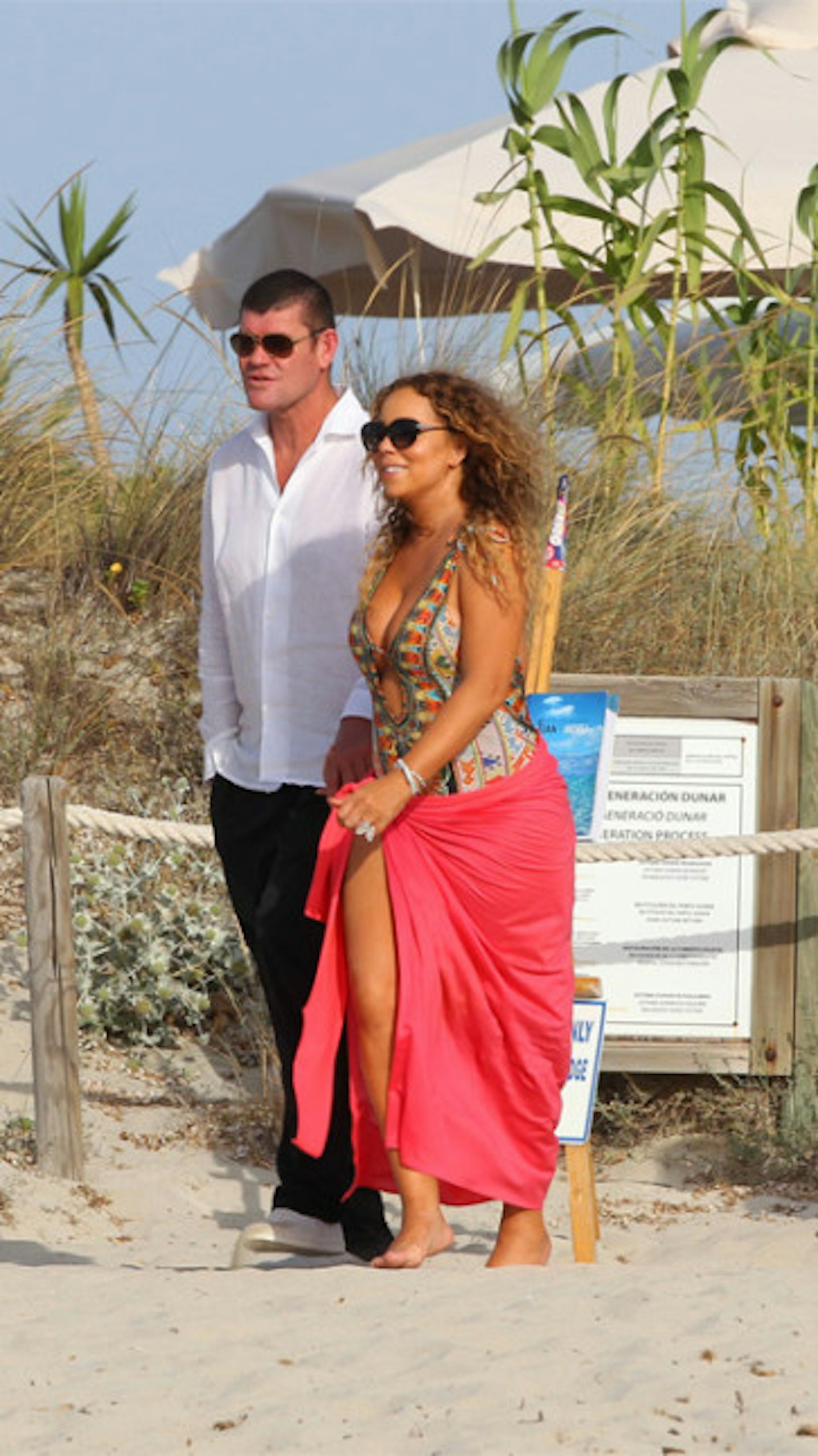 James and Mariah on holiday in July last year