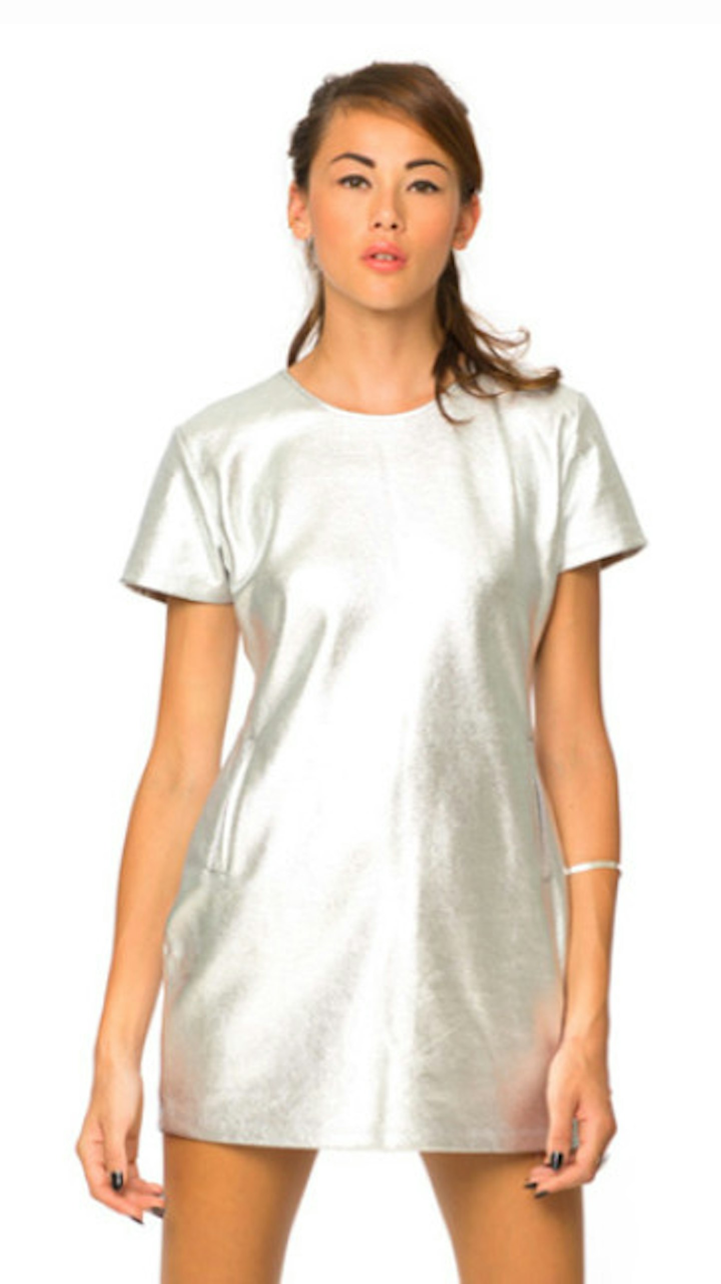 Silver Foil Mini Dress £49 Motel