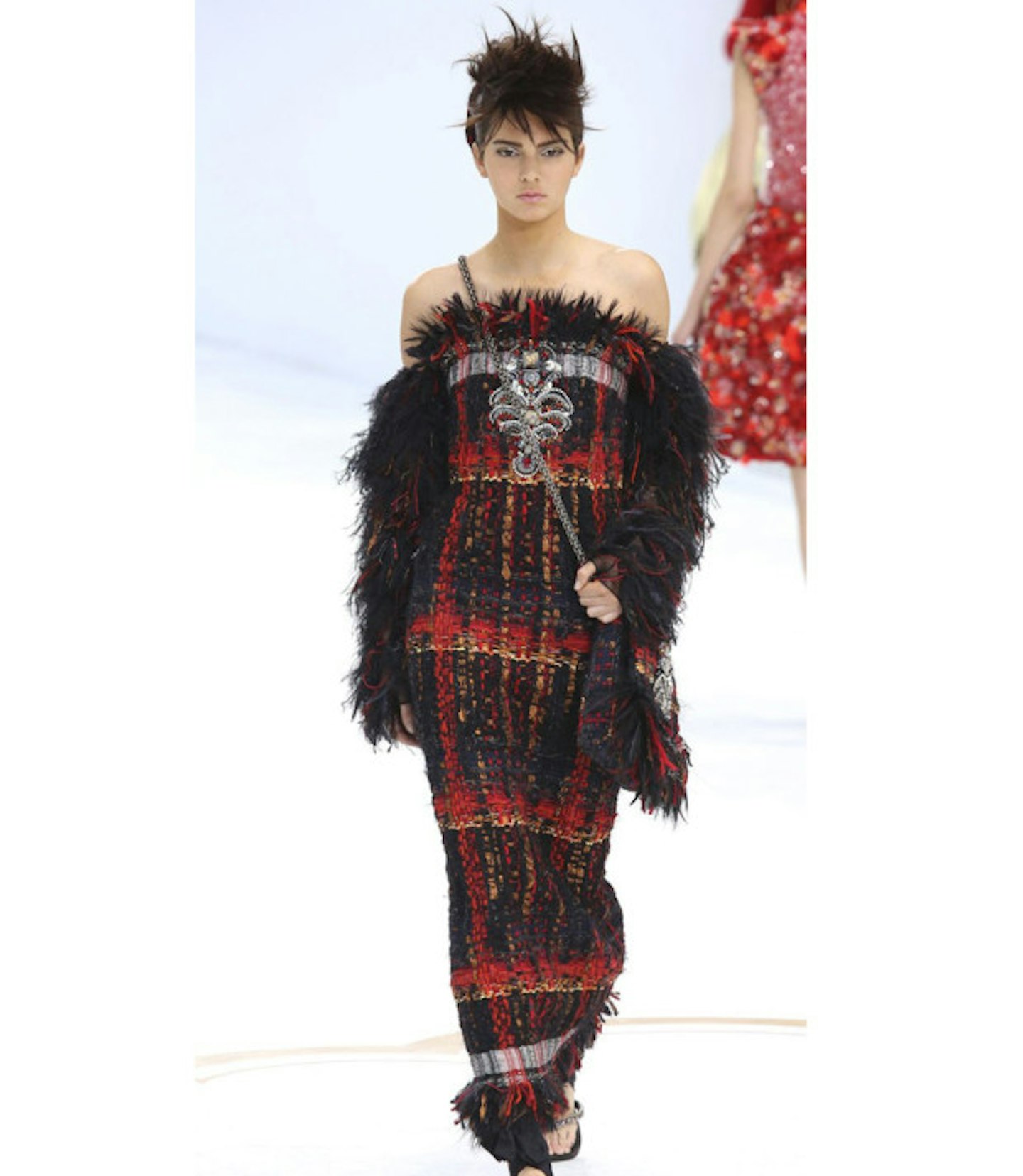 kendall-jenner-chanel-couture-aw-14-tartan-punk