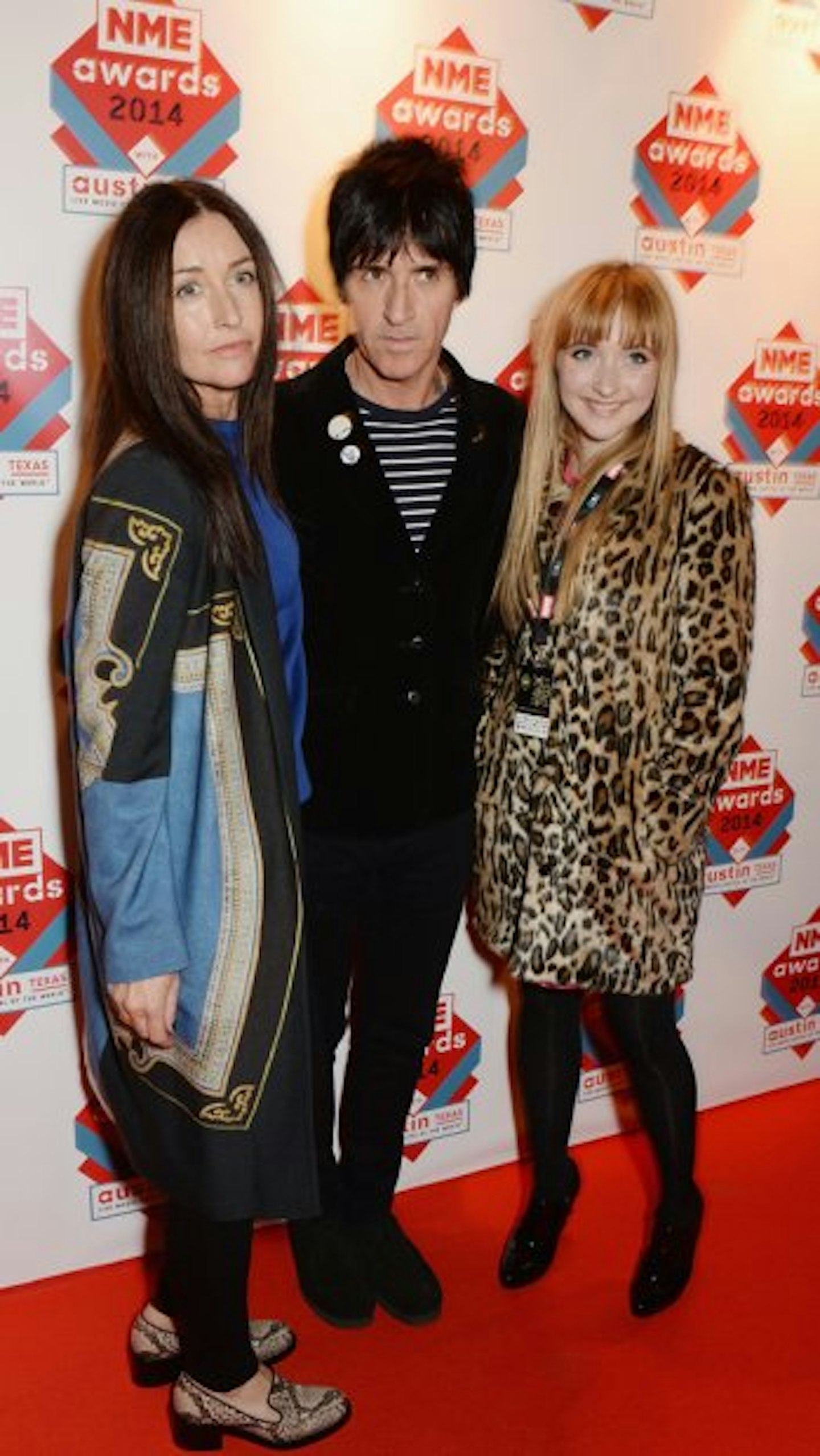 Johnny Marr turned out to have the coolest family we've ever seen. Both his wife Angie and daughter Sonny seem to be excellent wearers of coats.