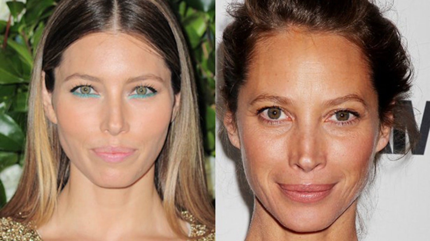 Jessica Biel and Christy Turlington