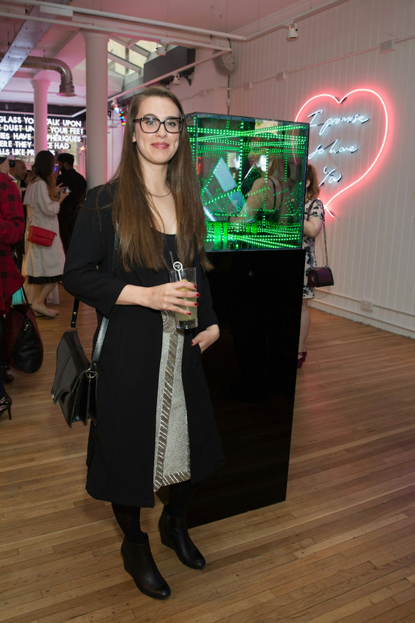 Aphra Shemza with her artwork