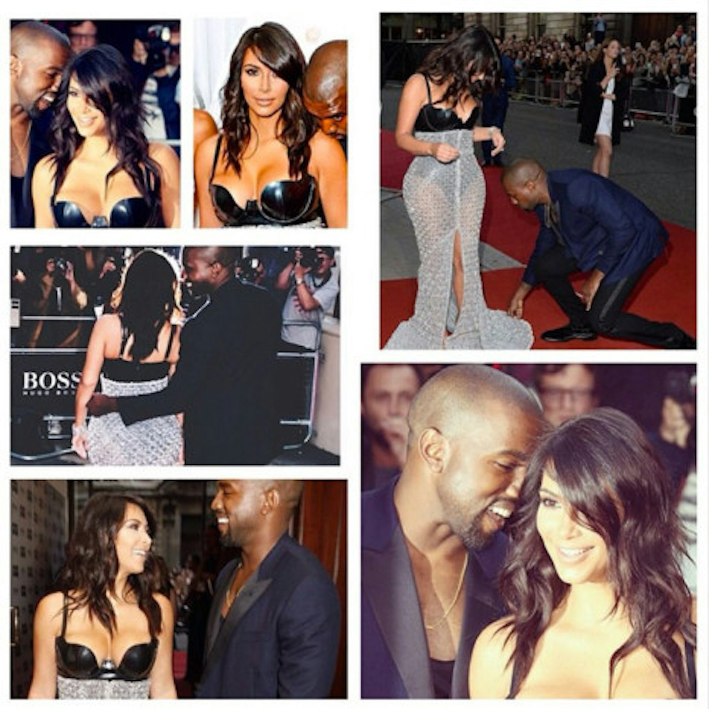 Khloe Kardashian shared this picture, writing 'I love the way he loves her #kimye'