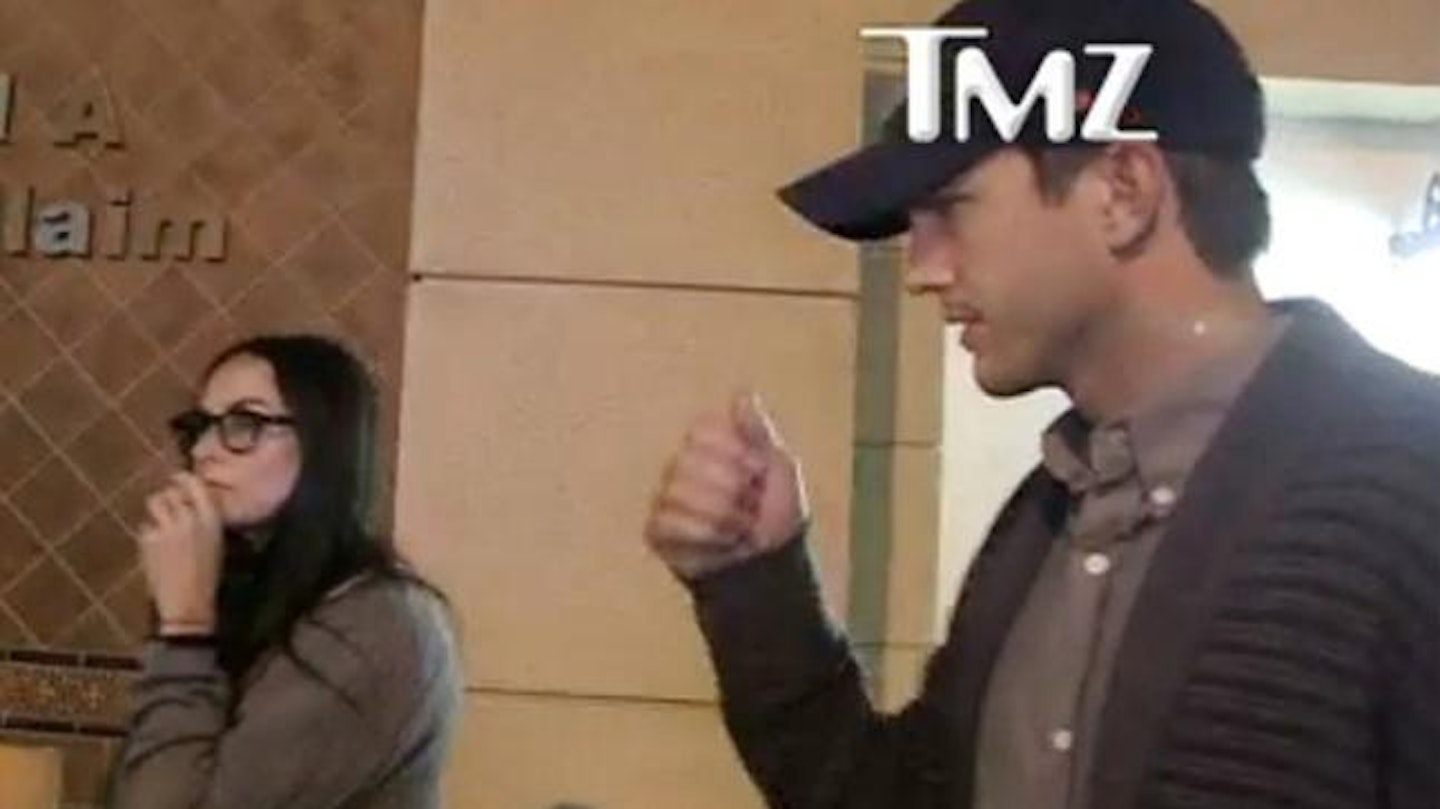 Ashton and Demi together at Burbank airport