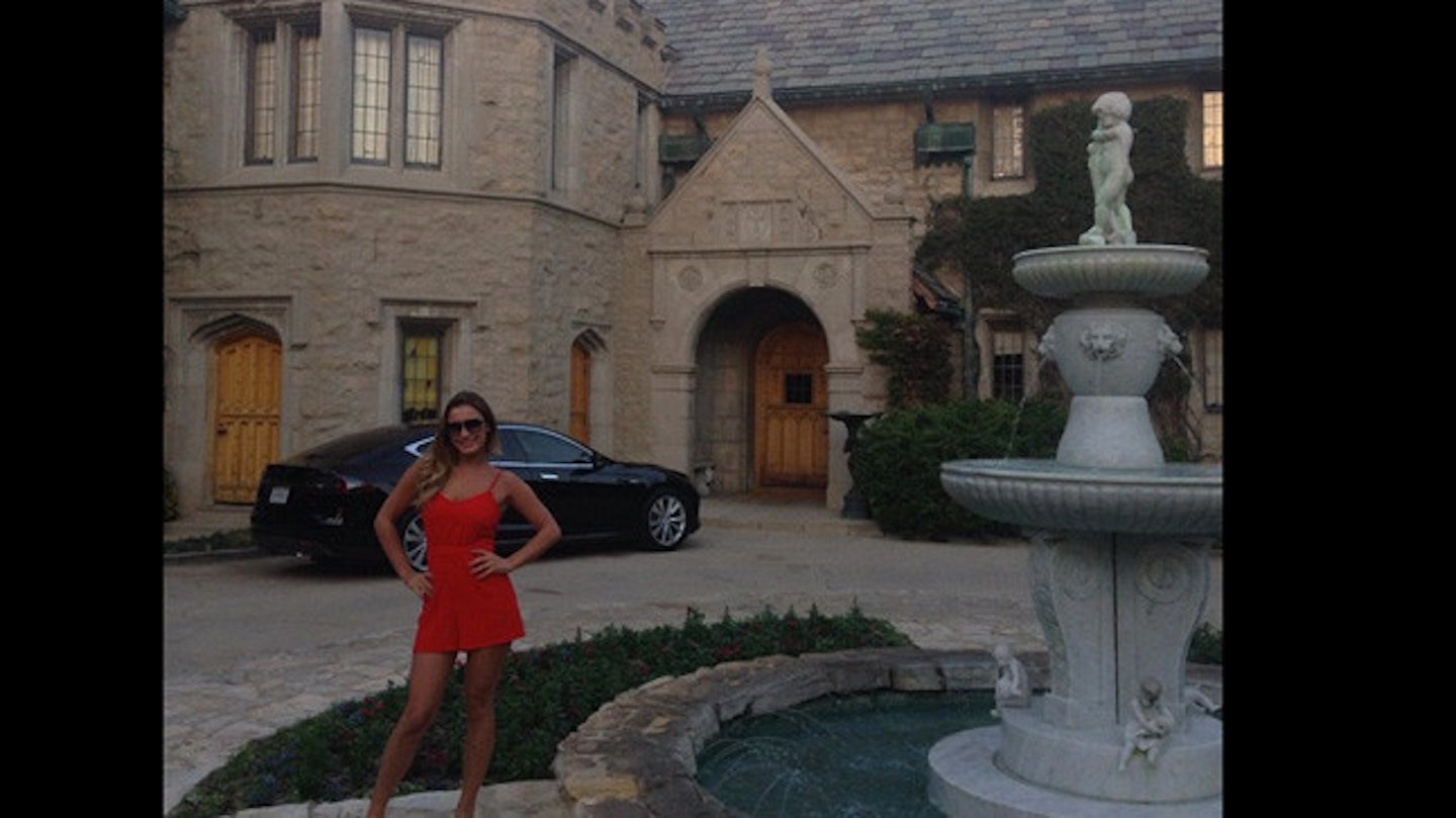 Sam payed a visit to the Playboy mansion