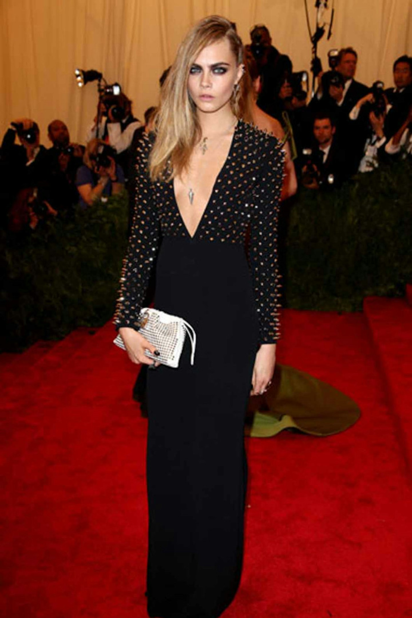Cara Delevingne style burberry dress black spiked