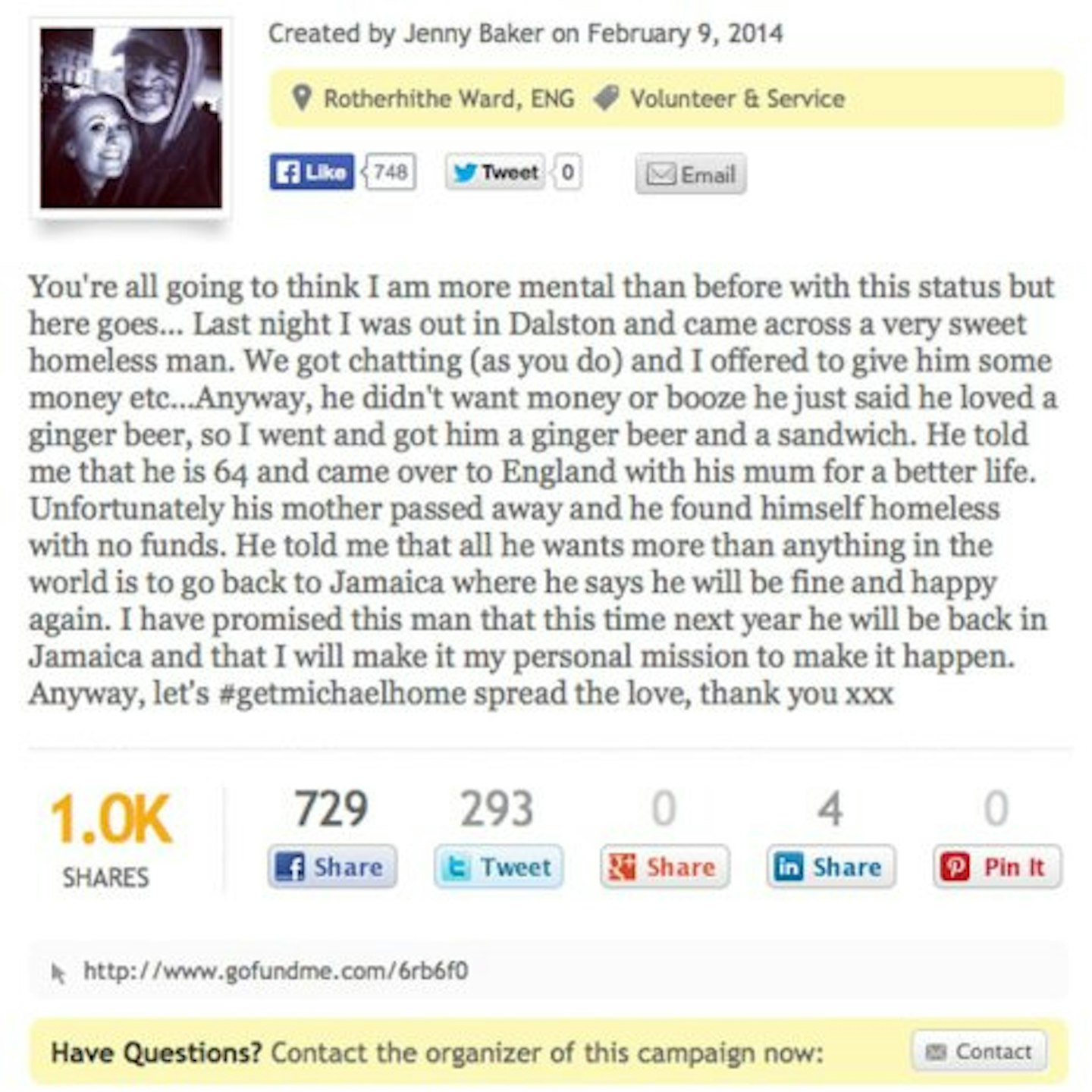 Via Gofundme.org