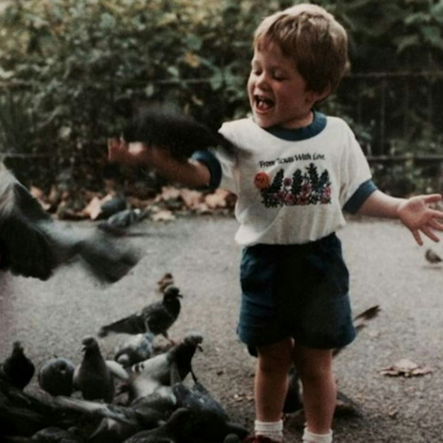 Katy posted this childhood photo of Andrew next to her tribute