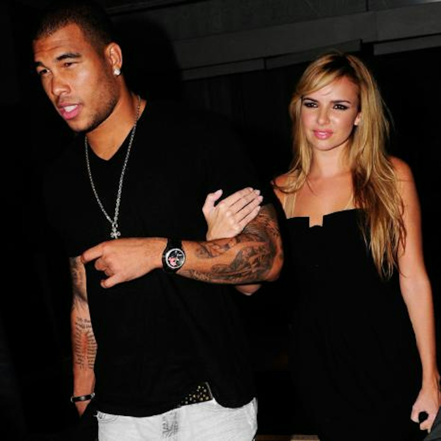 Nadine pictured with Jason, the father of her baby, in October 2008