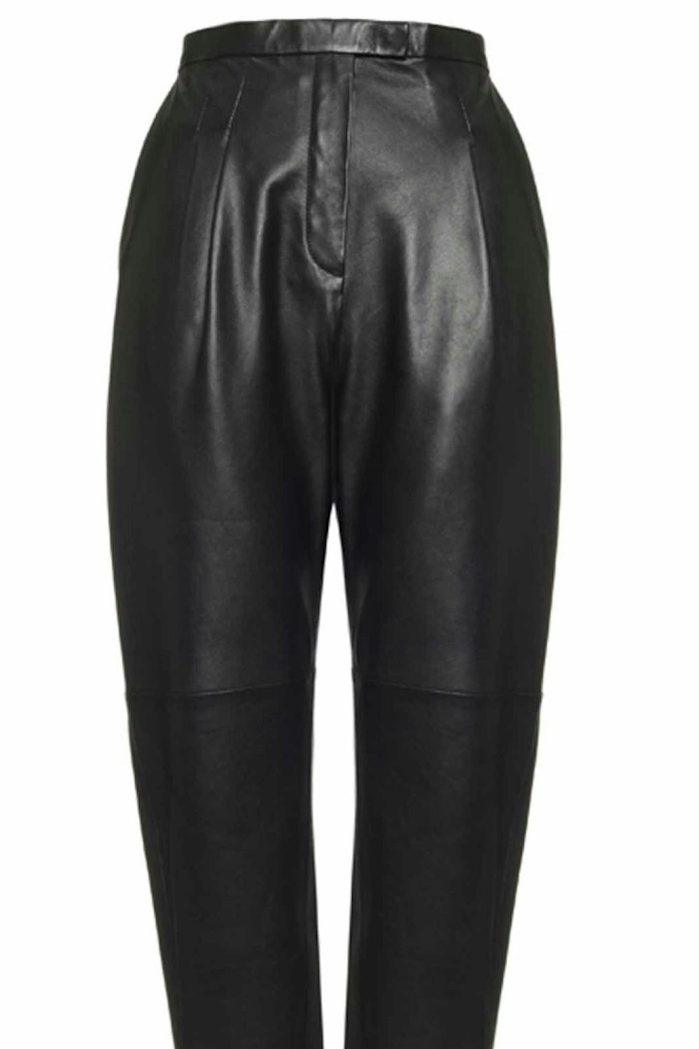 Carrot Leg Leather Trouser