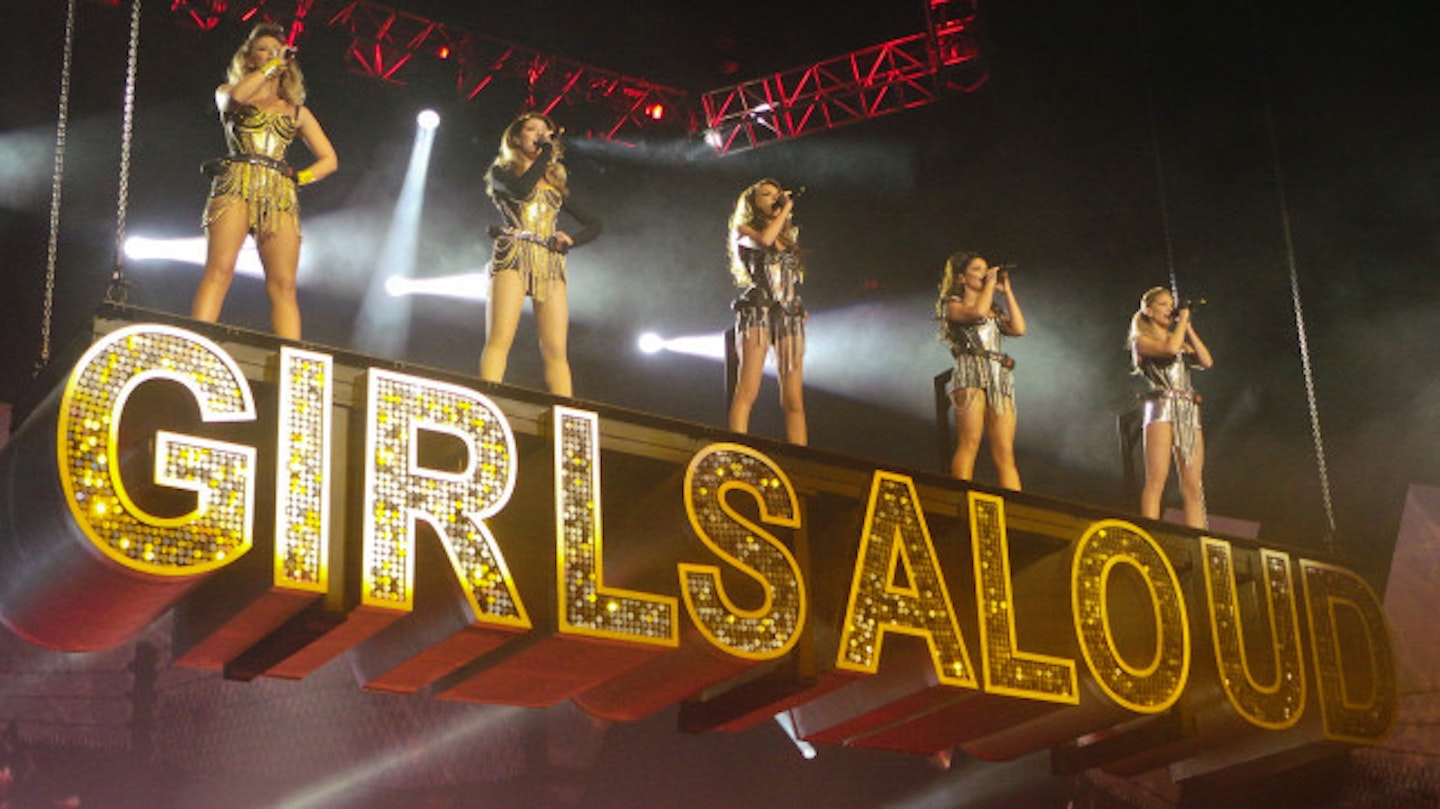 Girls Aloud perfoming in their reunion tour at the O2