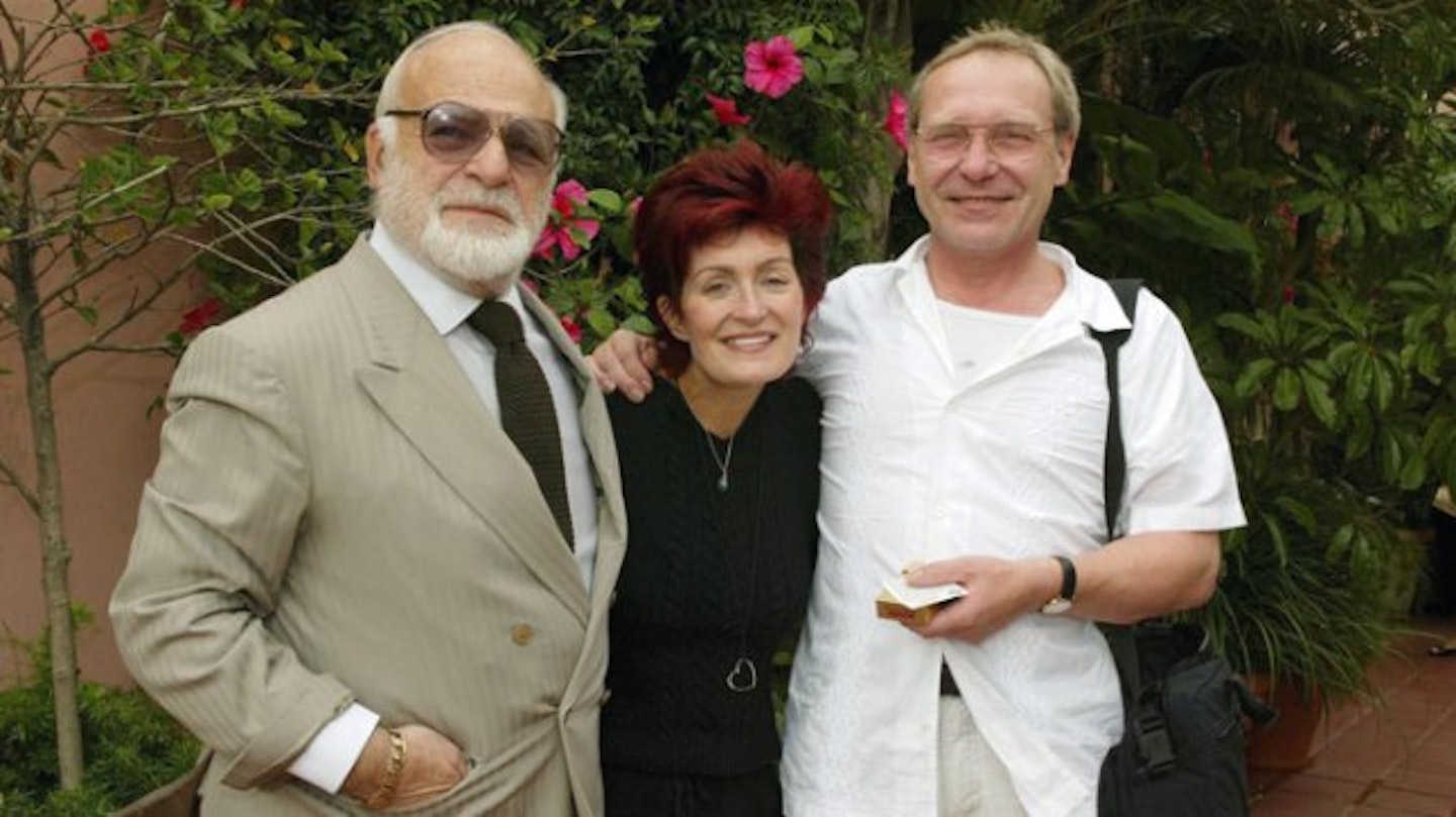 Sharon pictured with her brother David, and father Don, in 2002