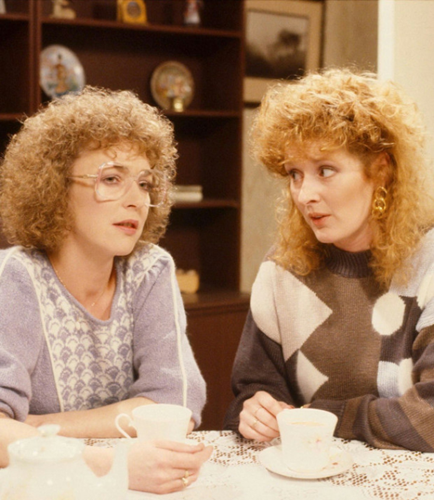 Back in the day, Deirdre and good friend Liz McDonald both favoured a perm