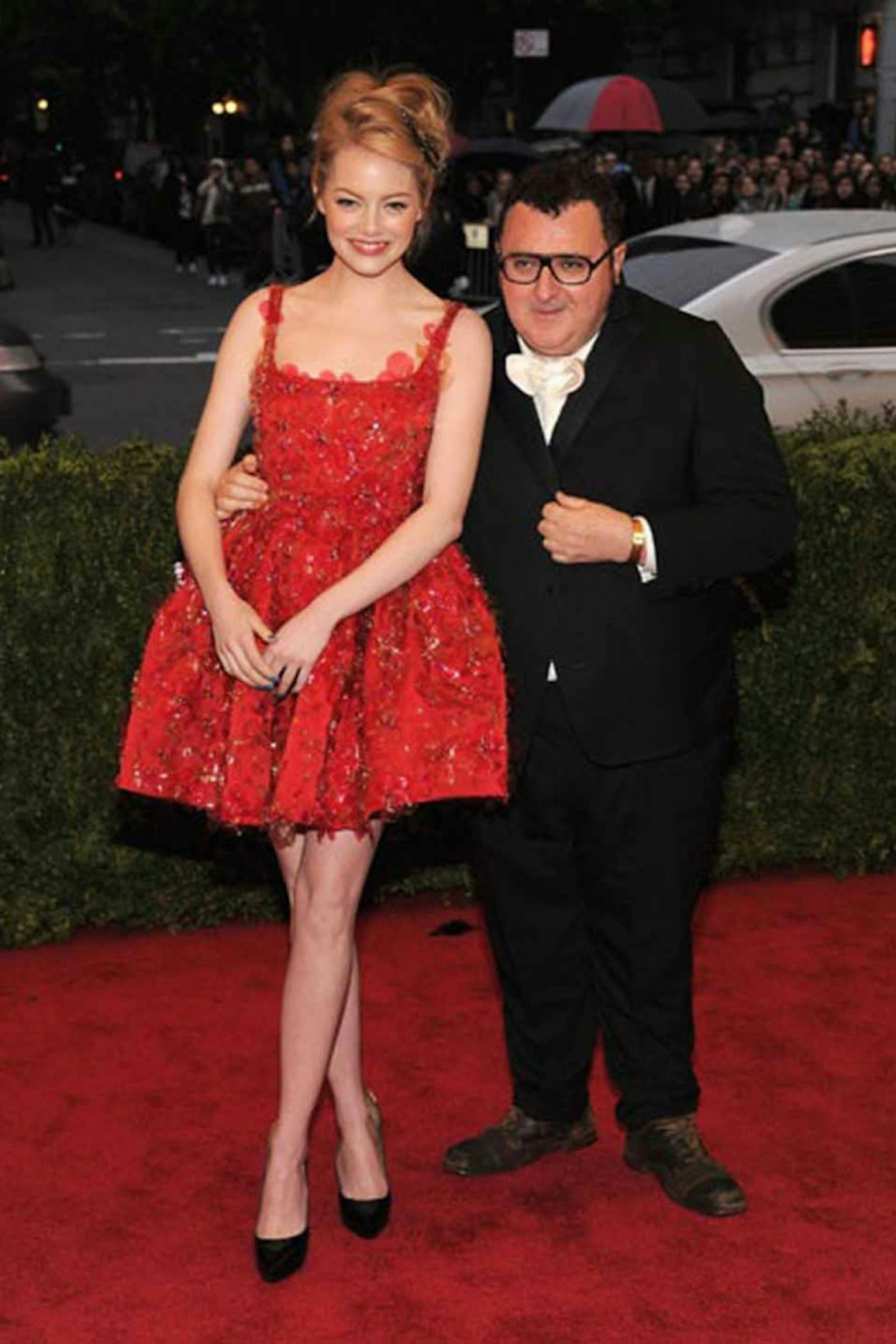 Emma Stone style lanvin red dress met ball gala