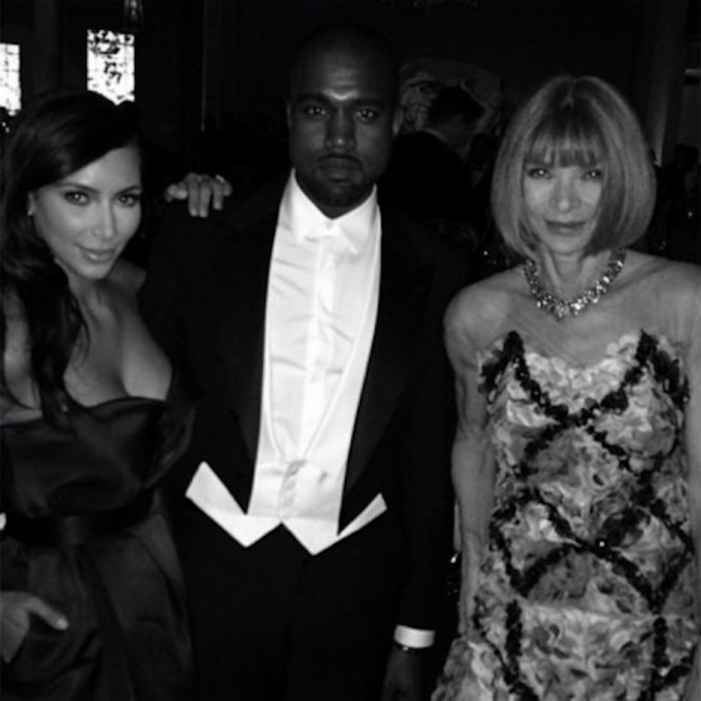 Kim documented her night on social media - including a snap with the organiser, Anna Wintour