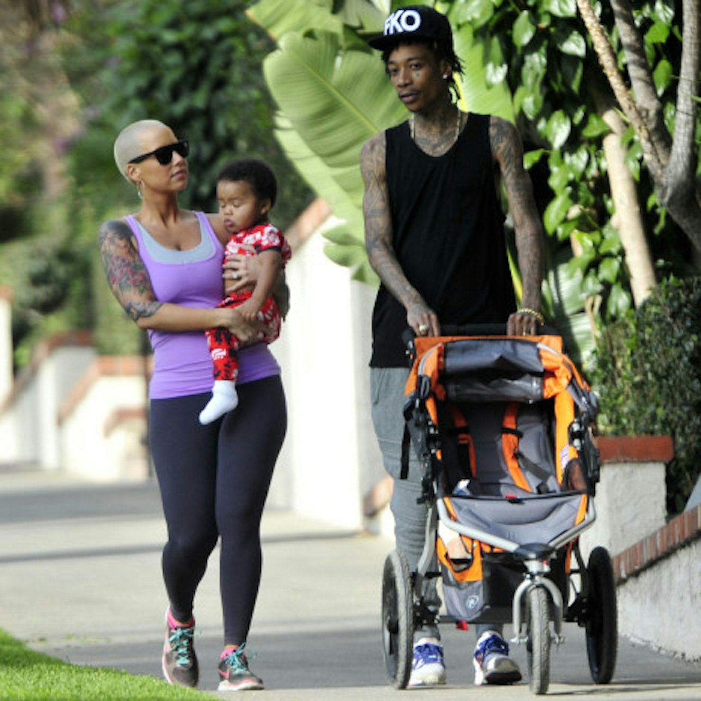 Amber Rose with son Sebastian and Wiz Khalifa