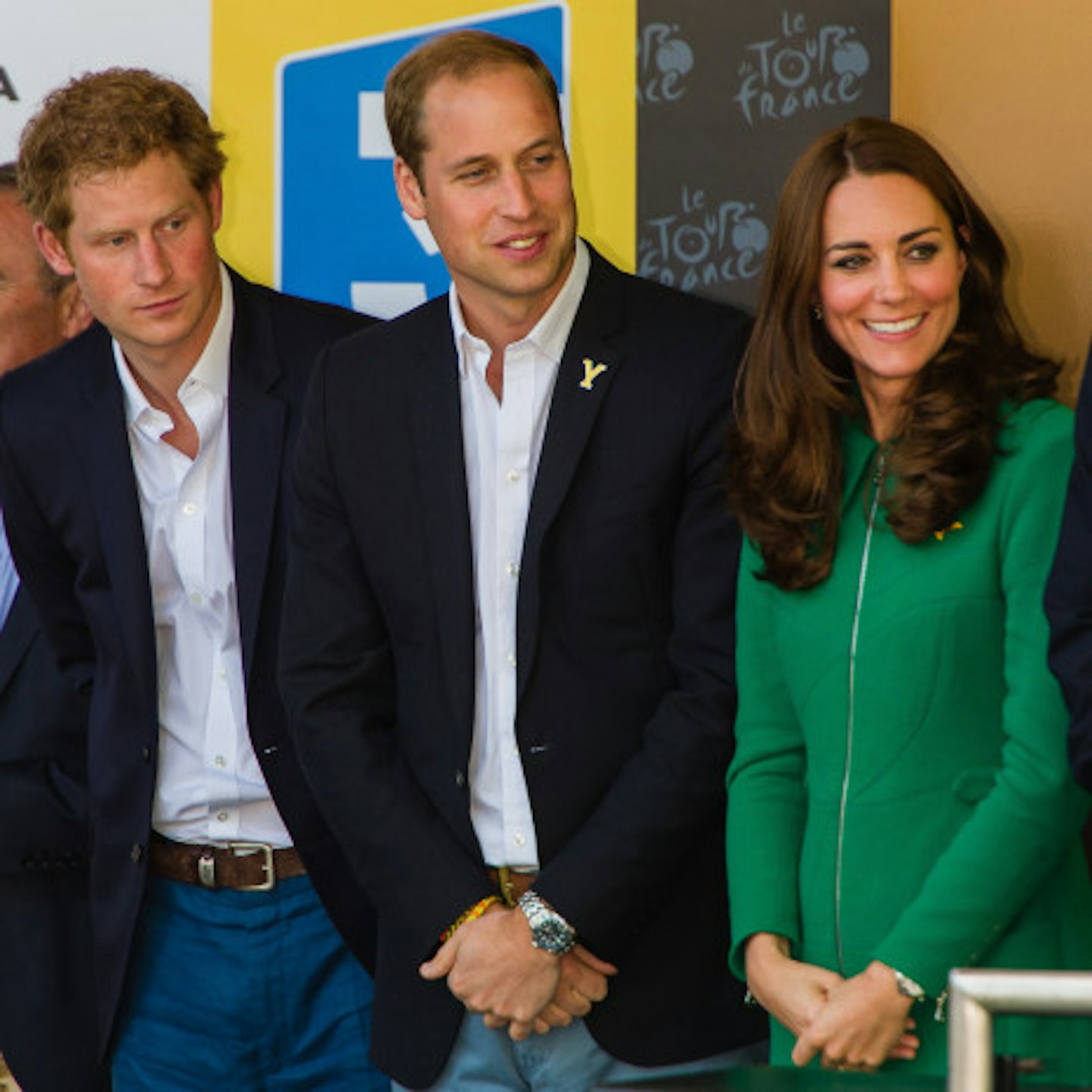 The Princes and Kate Middleton watch the Tour de France in Yorkshire this week