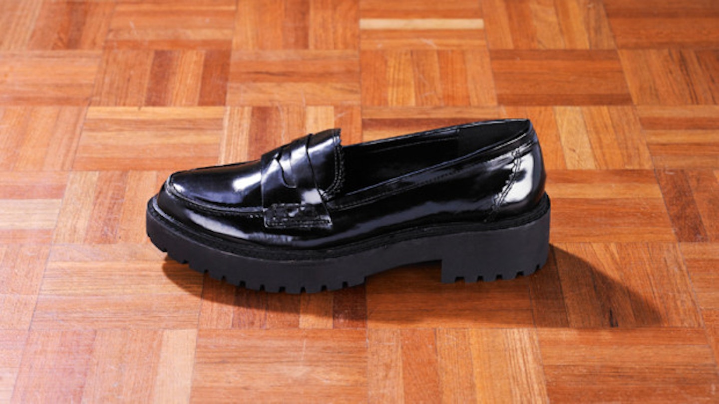 Patent Penny Loafers