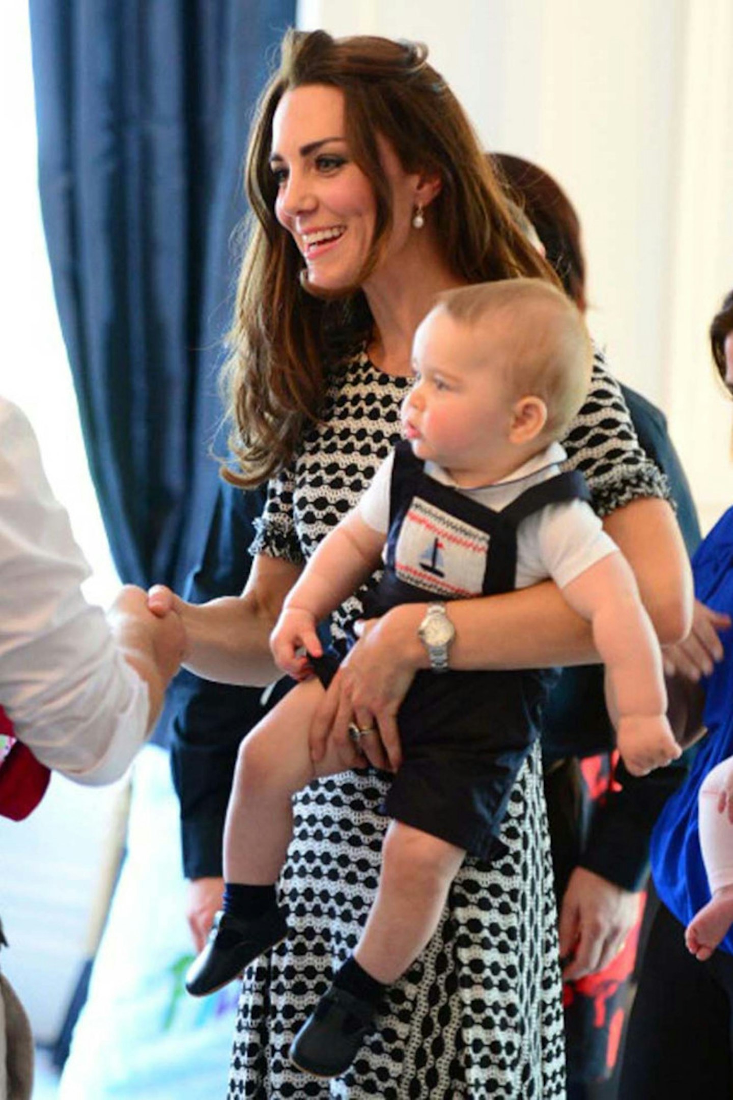 The Duchess of Cambridge wears Tory Burch in Wellington, New Zealand, 9 April 2014