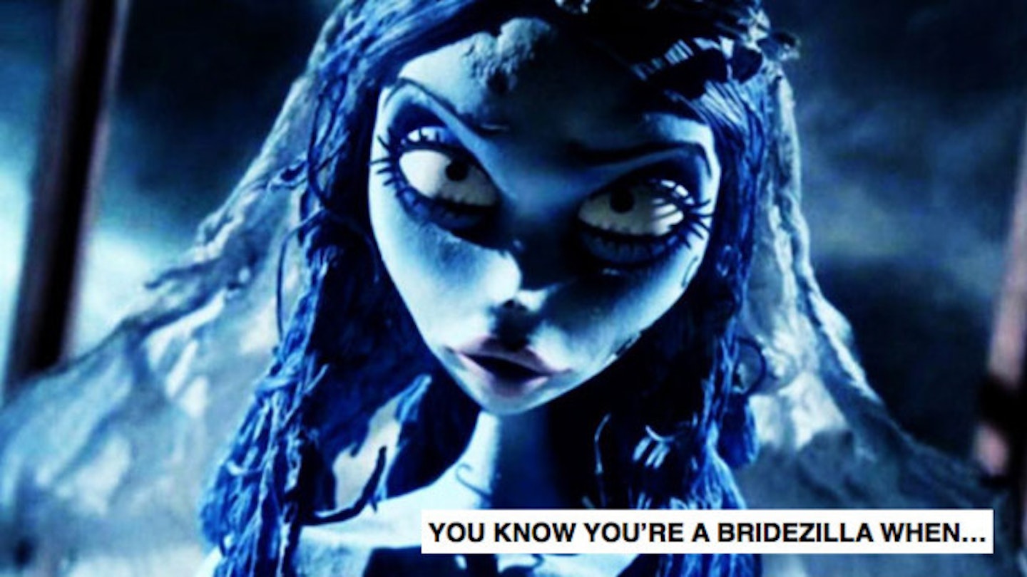 You know you're a bridezilla when….