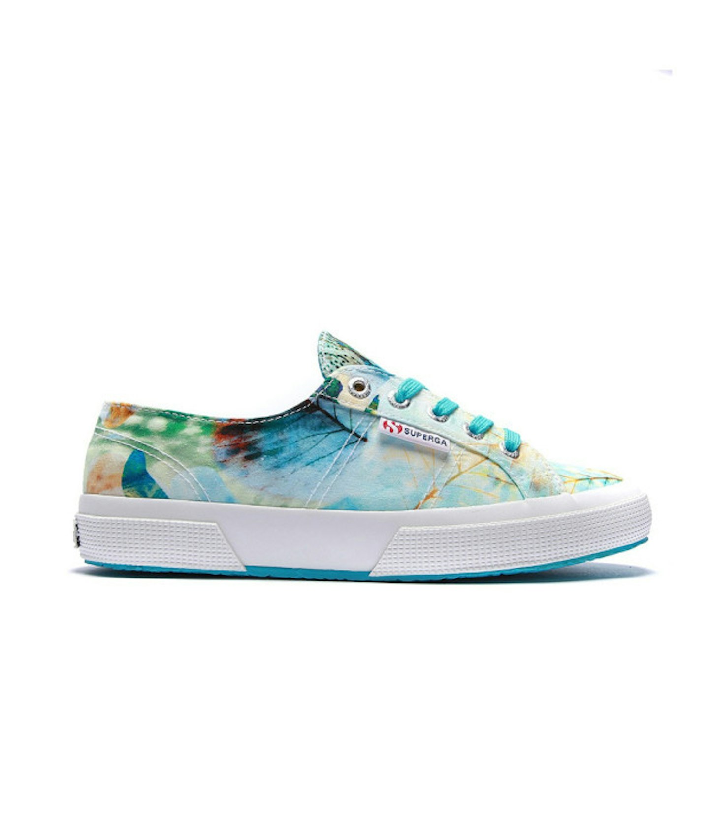 Tropical print trainers
