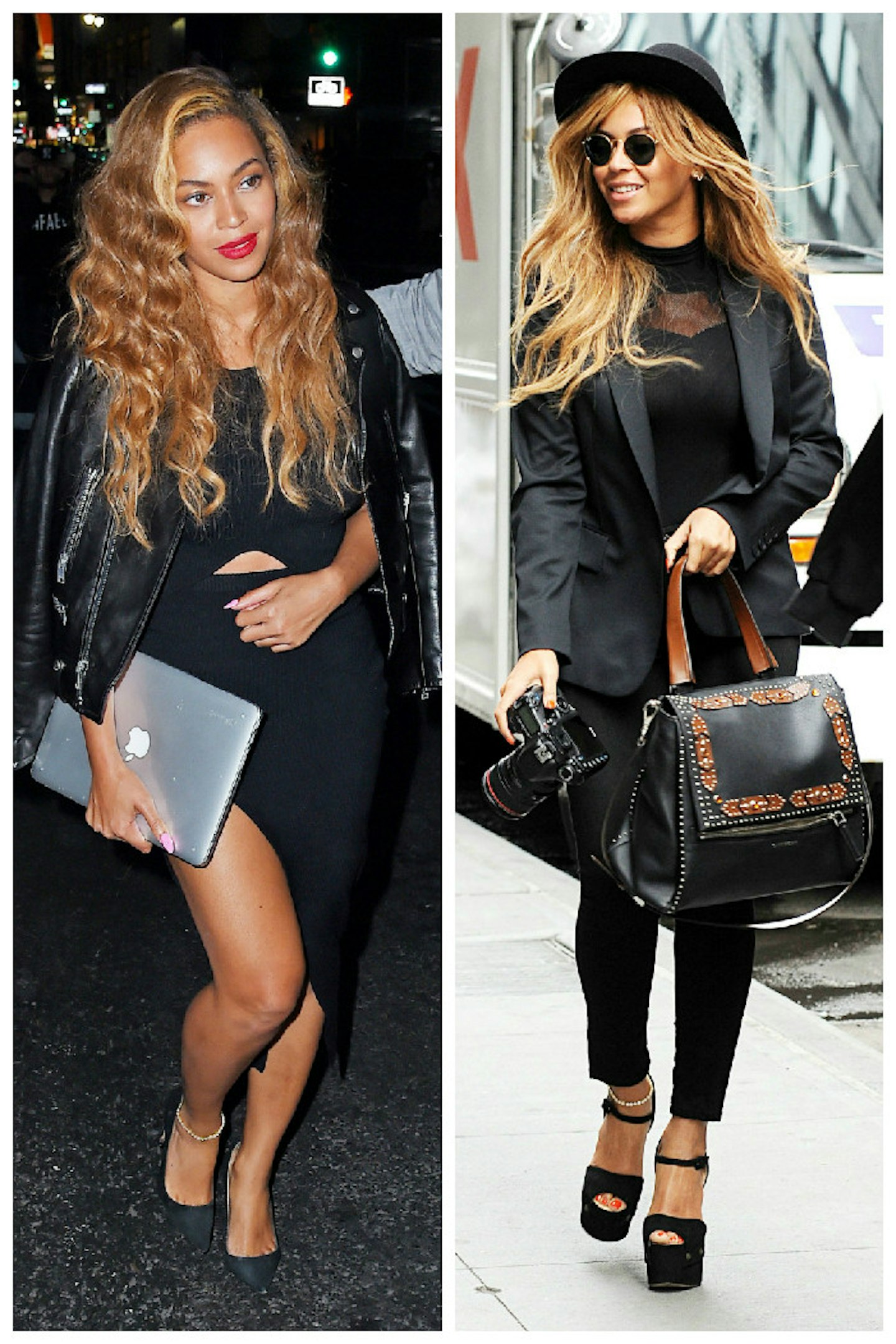 Case In Point: Beyonce Out And About With No Gadget Casing [Pictures: Rex]
