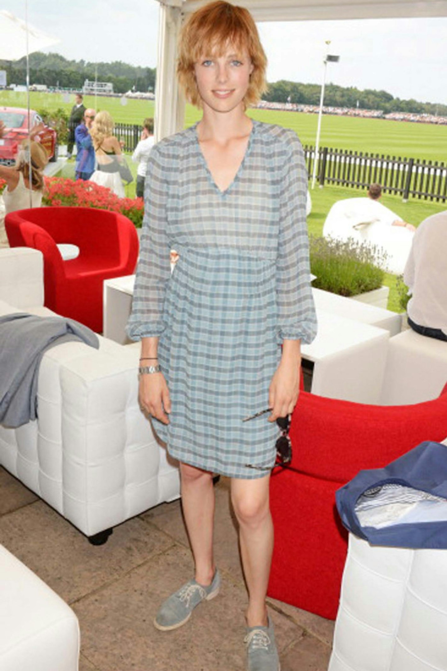 Edie Campbell at Audi International polo