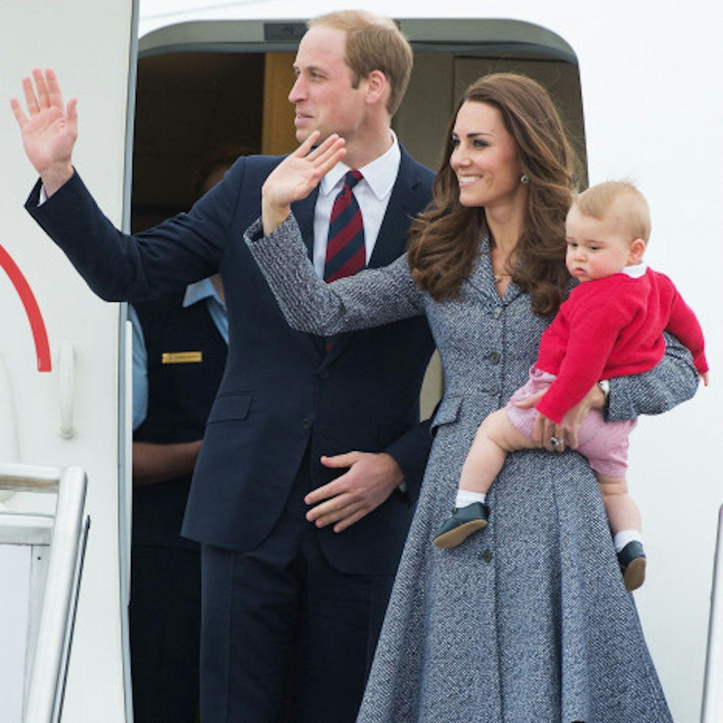 The Duke and Duchess of Cambridge, with Prince George