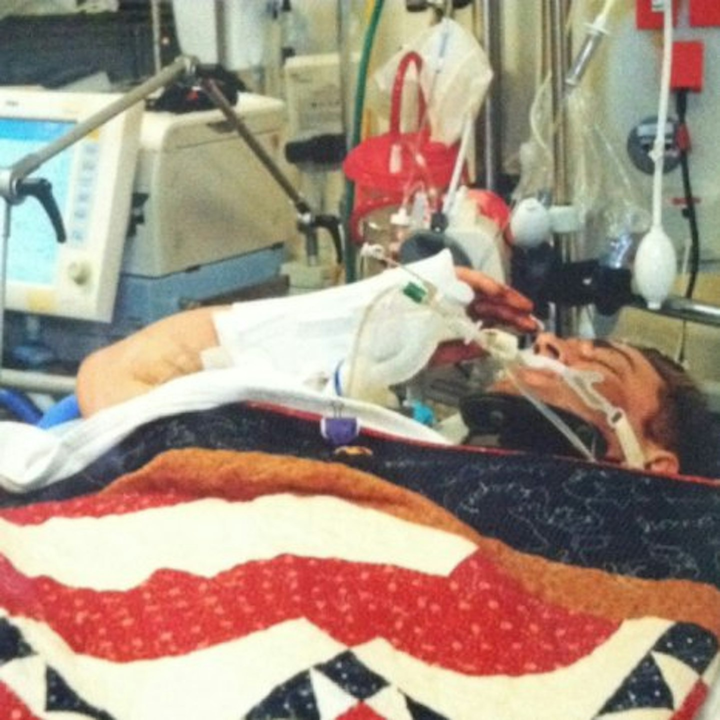 The image of Josh saluting from his hospital bed has become famous