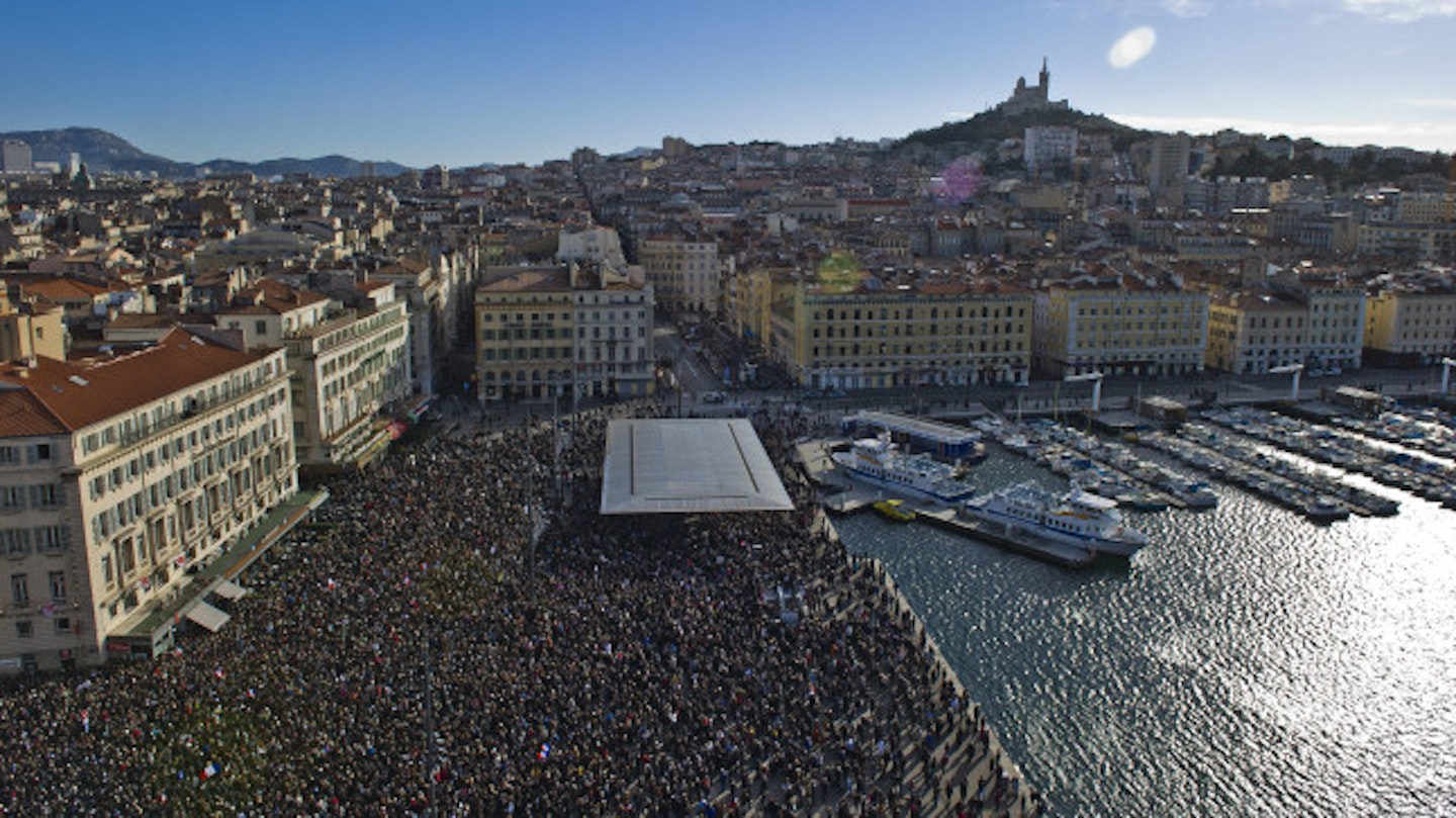 A show of unity in a French port town