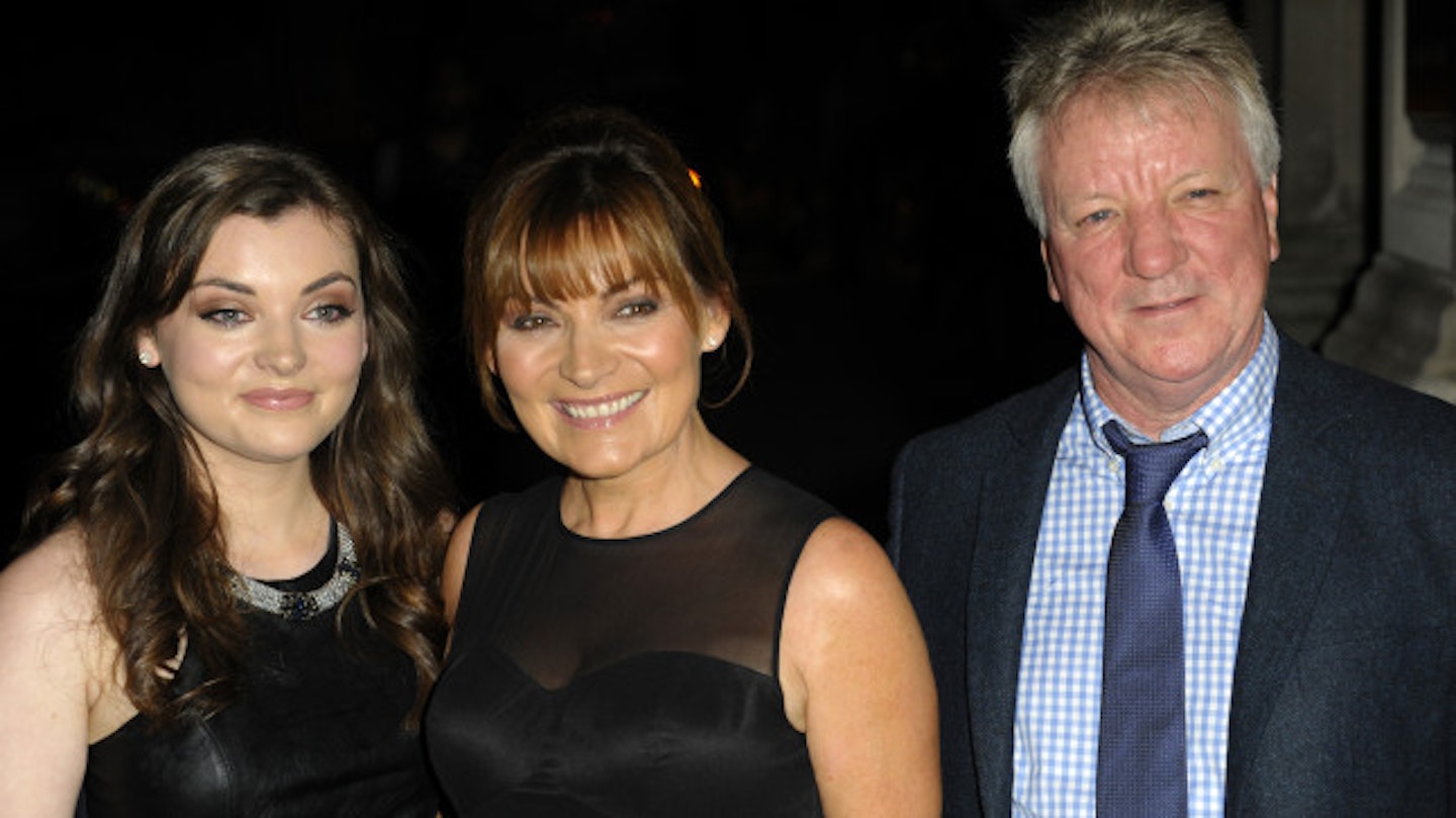 Lorraine Kelly, with husband Steve and daughter Rosie