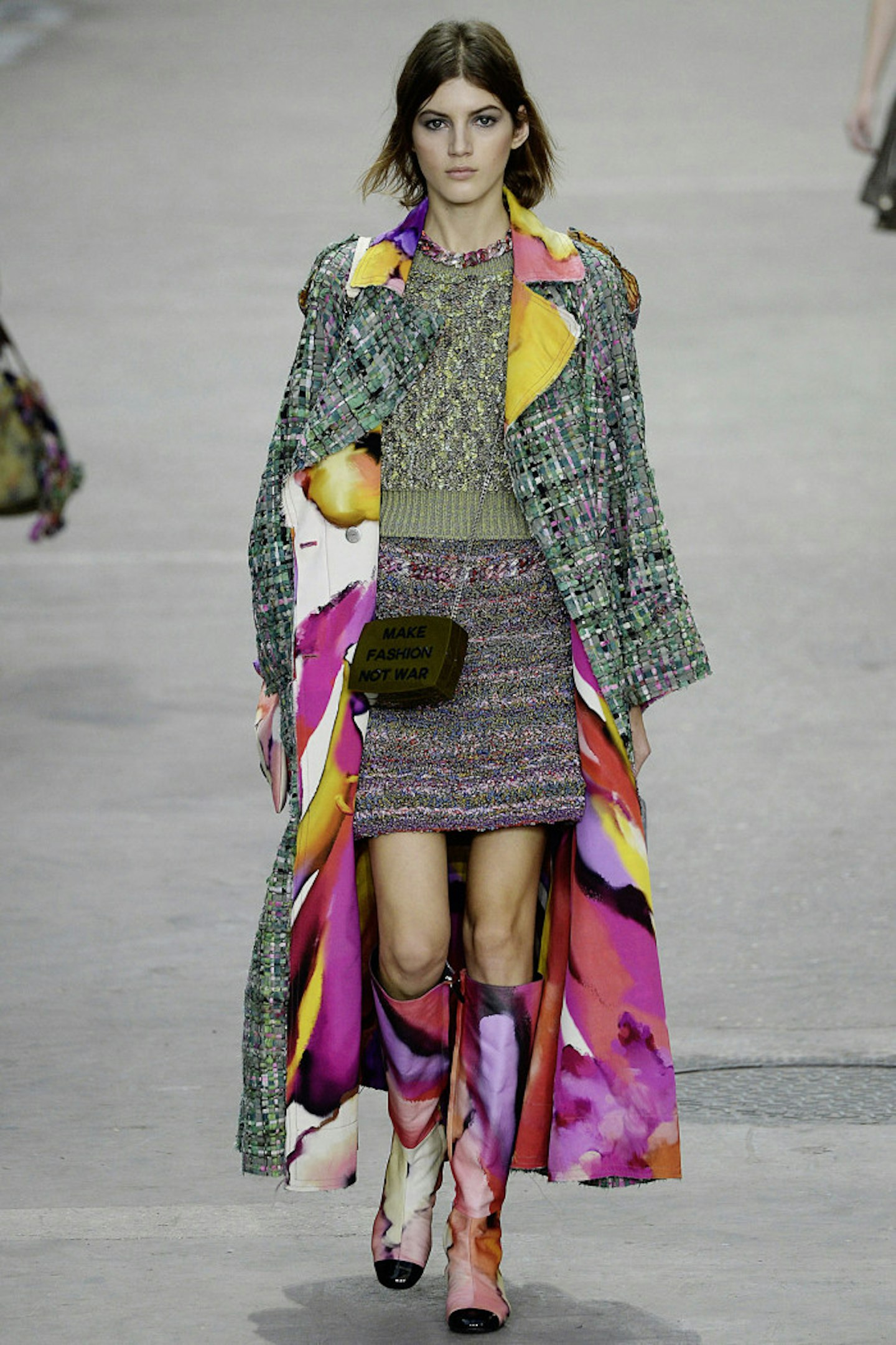 3. Go bag-under-coat – Think of Chanelu2019s trend for layering arm candy under outerwear as not only chic, but also extra security for your belongings. Thanks for caring, Karl.