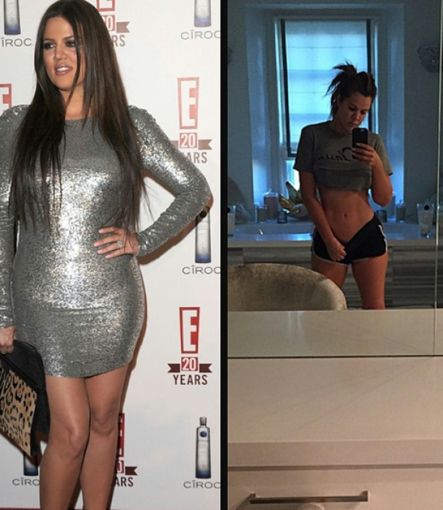 Khloe's body has changed a lot in two years