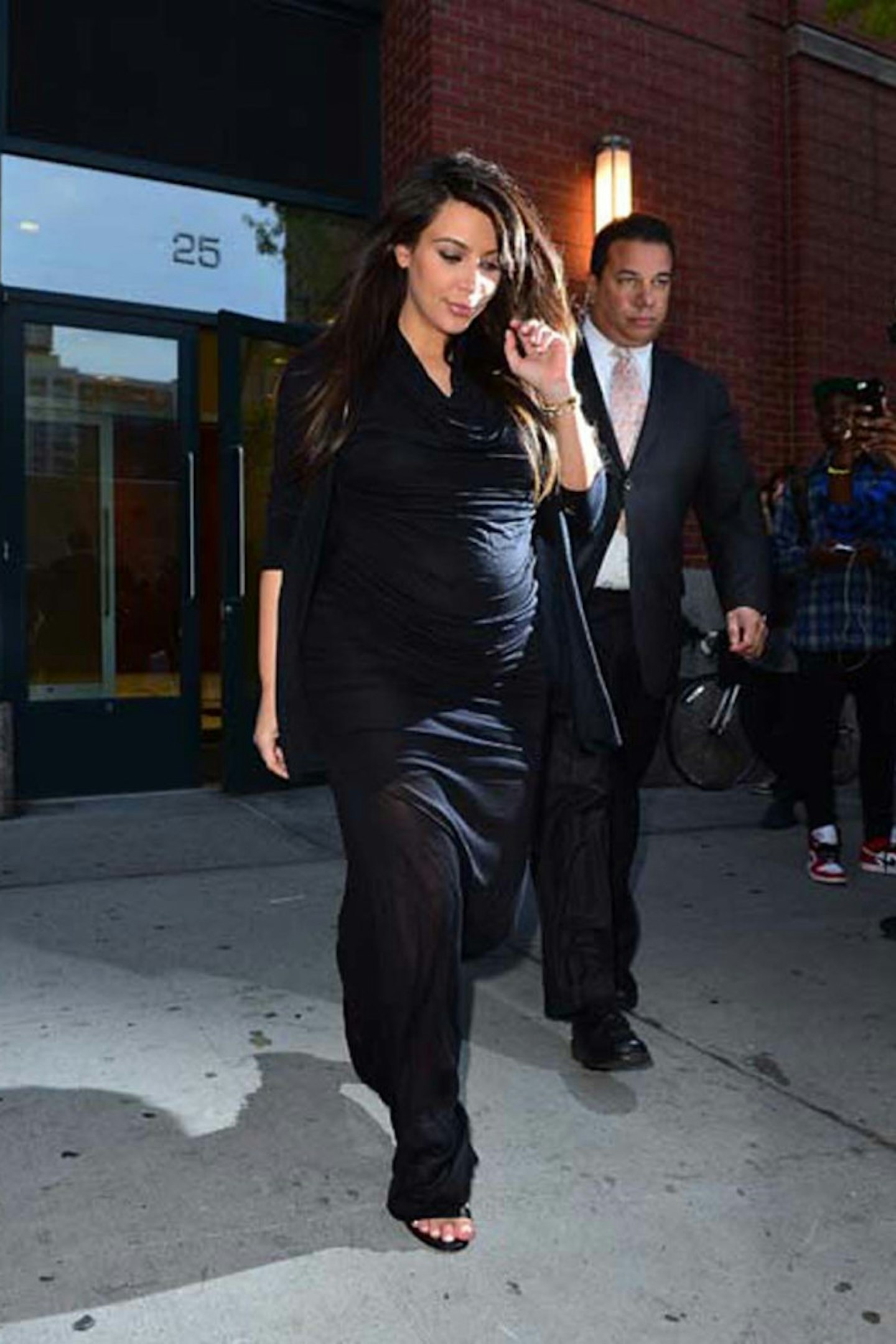 Kim Kardashian style pregnant new york black