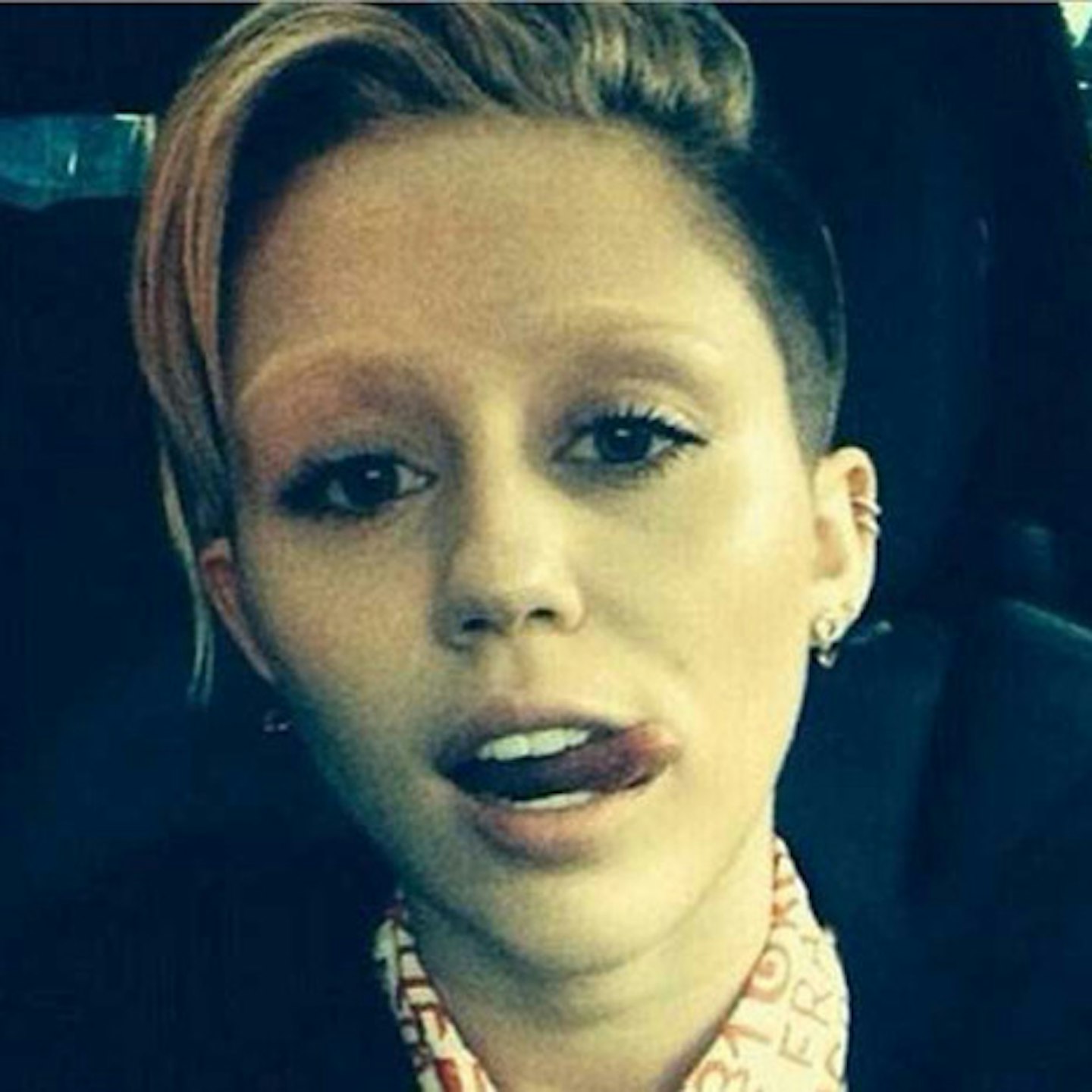 Miley bleached her eyebrows previously - luckily it's grown out now...