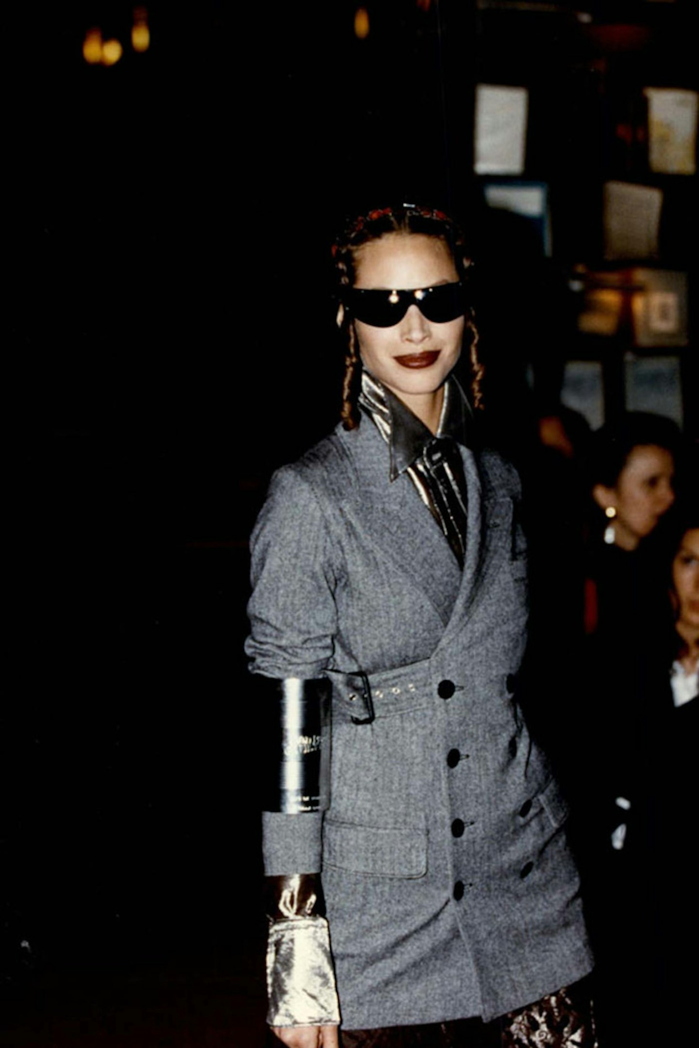Christy Turlington in signature bondage-suiting, 1993.