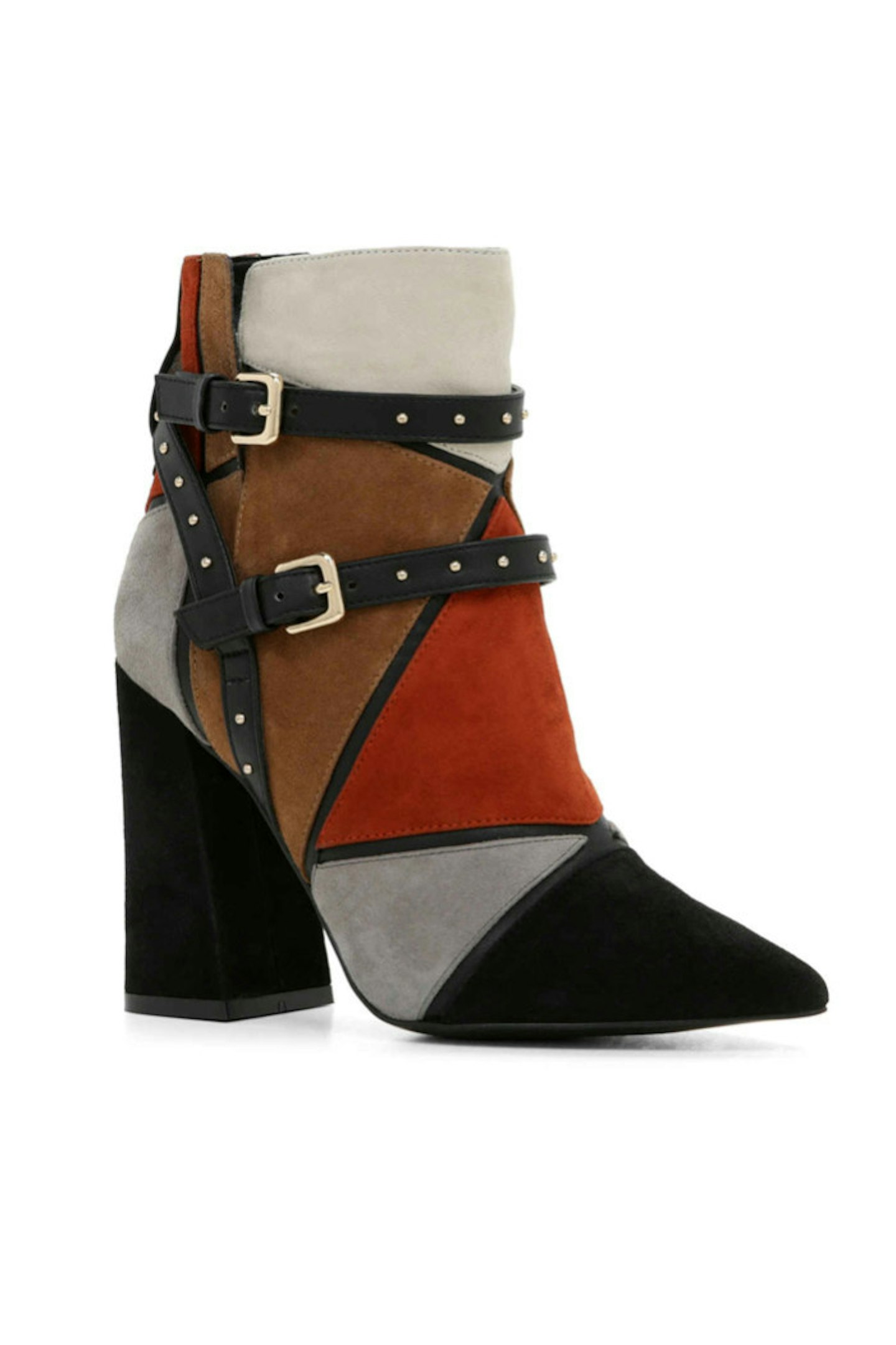 Aldo has got it so right with these pointed toe boots. The studded strap adds a little extra something.