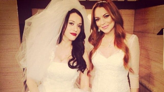 PHOTO Lindsay Lohan slips into wedding dress shortly after