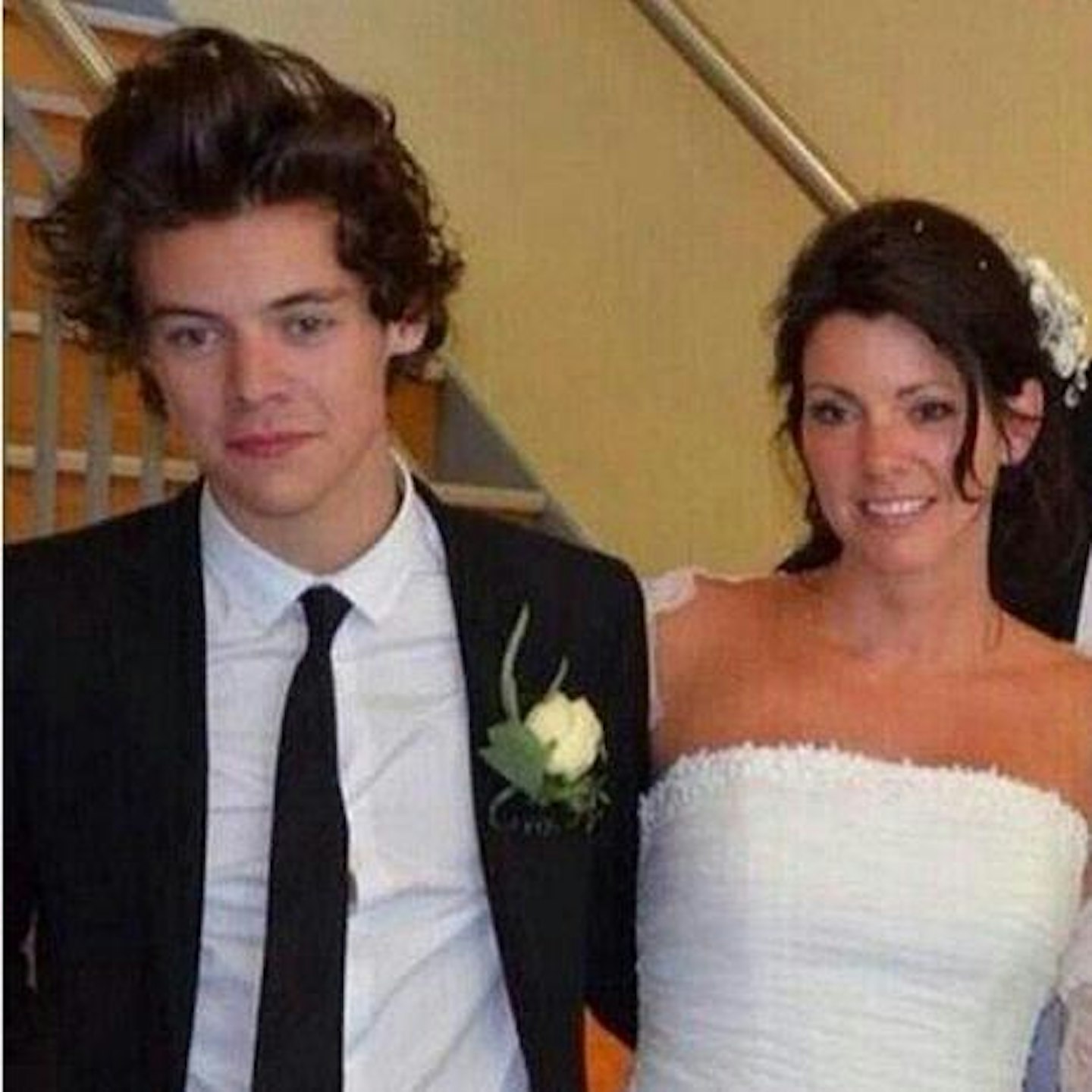 Harry with his mum on her big day