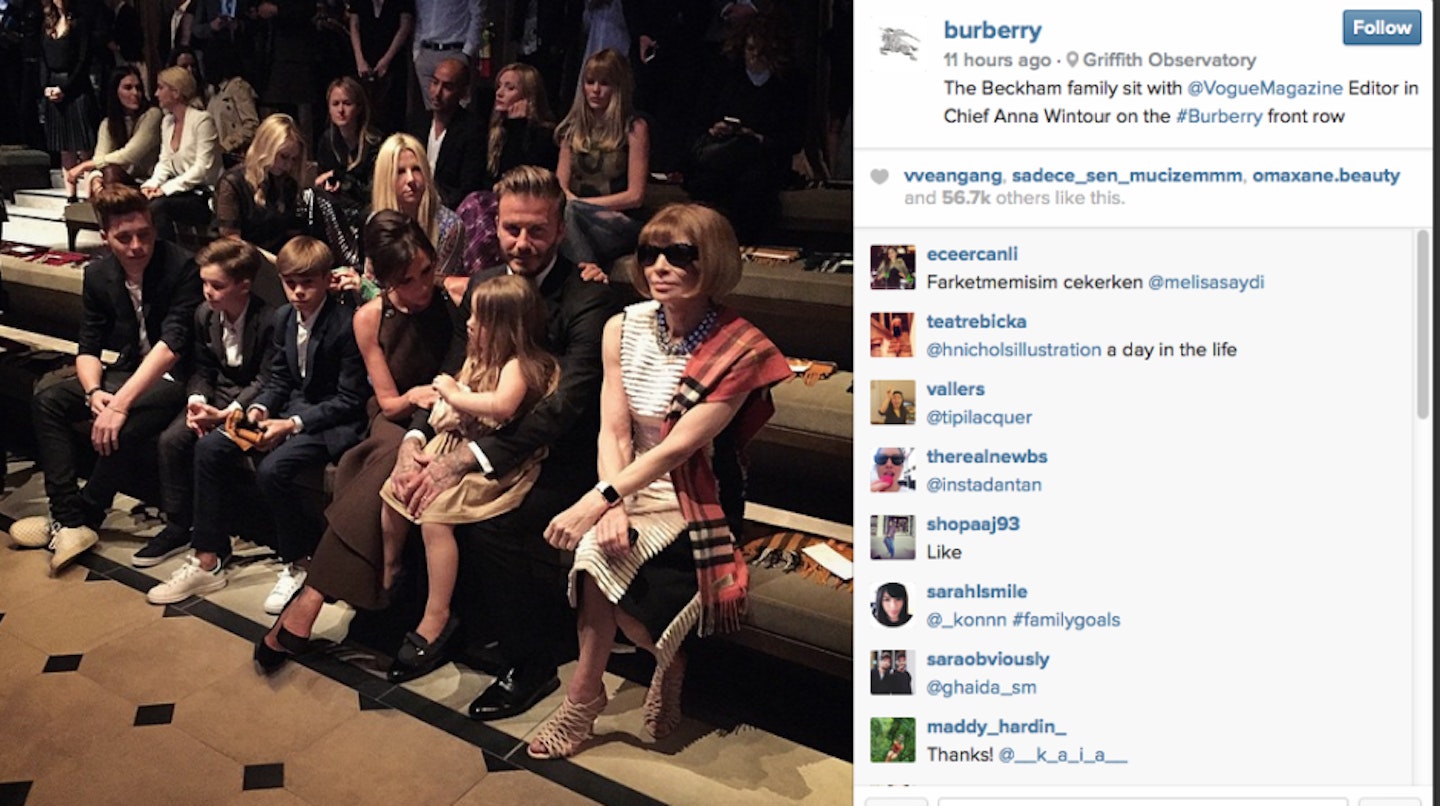 The Beckhams on the FROW