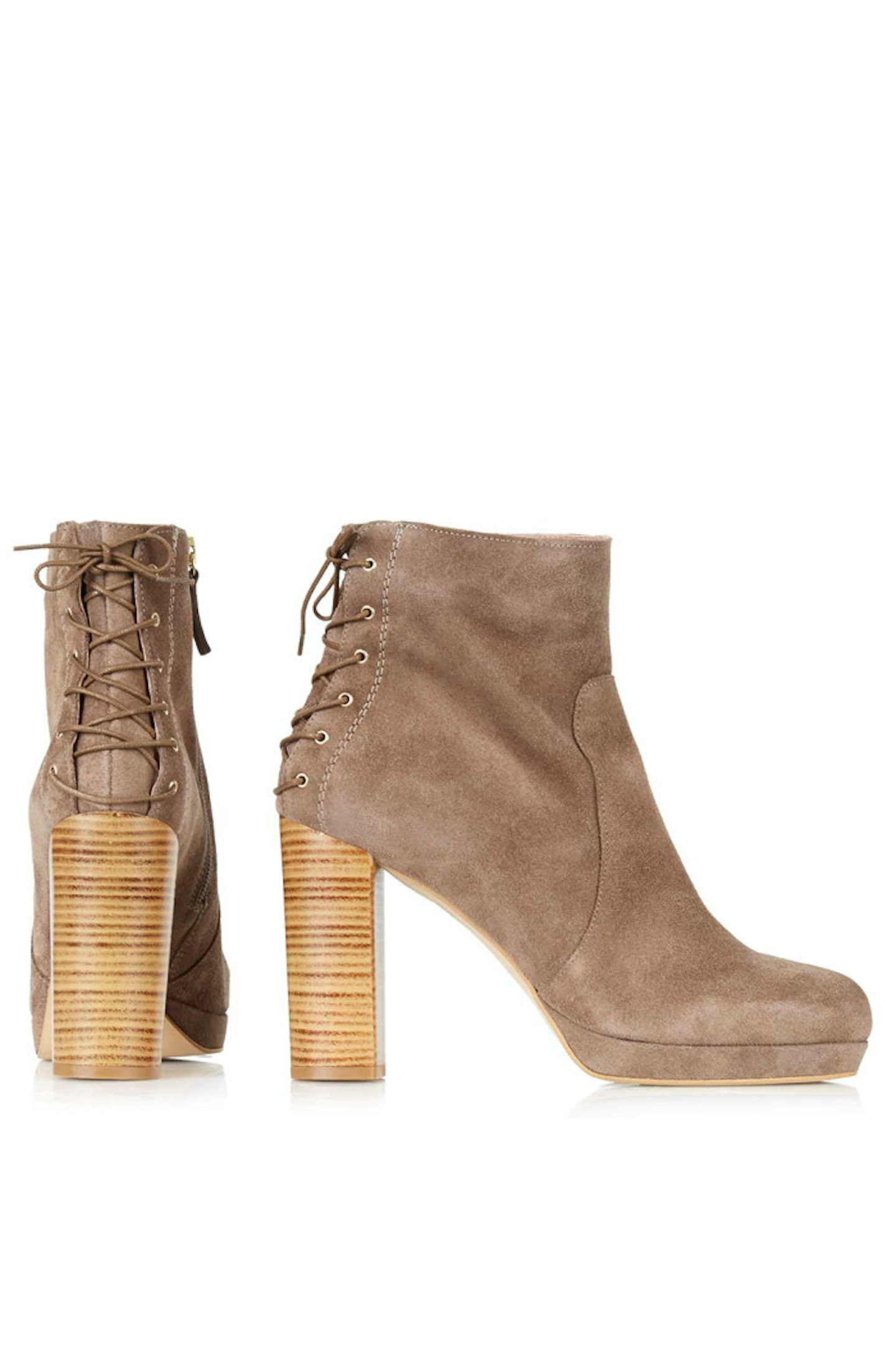 Topshop have some brilliant boots in at the moment. We have a real thing for these suede beige numbers.