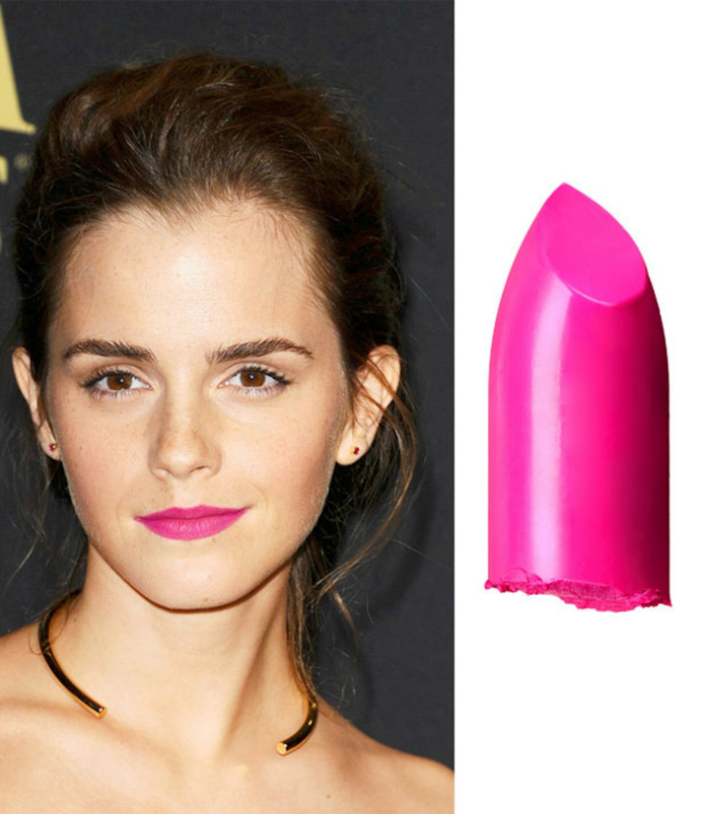 Emma Watson's hot pink pout