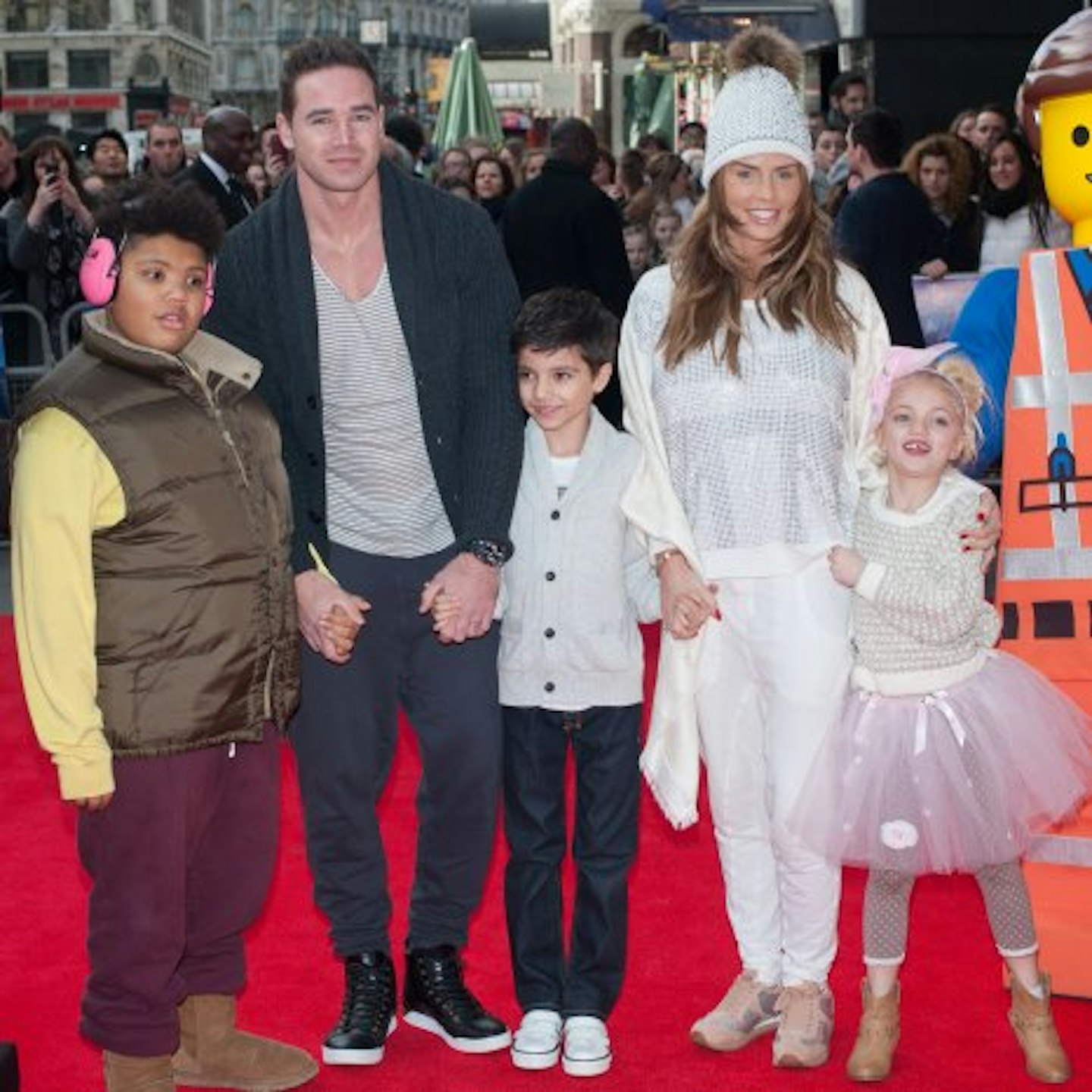 Peter Andre's ex wife Katie Price with husband Kieran Hayler and children Harvey, Junior and Princess