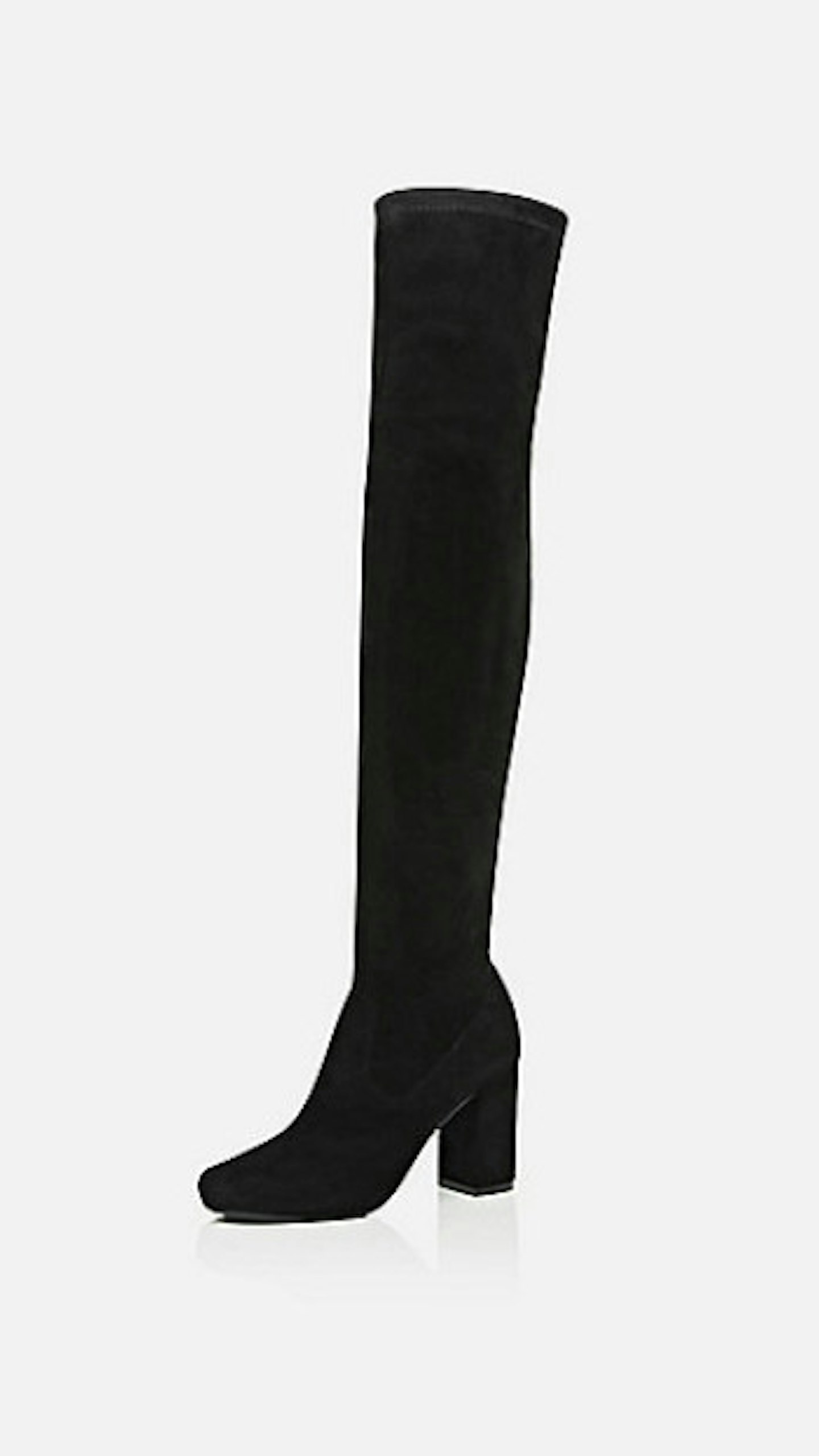 Black smart over the knee boots, £75