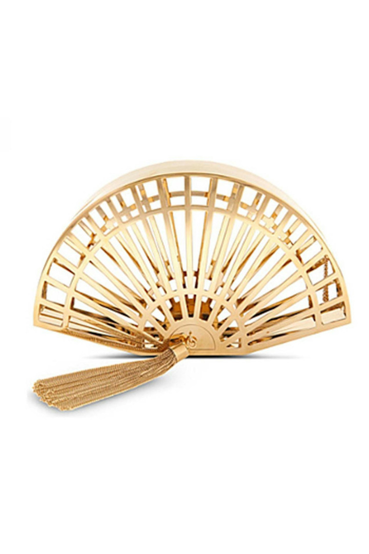 17. Gold cage clutch, £1595, Charlotte Olympia at Selfridges