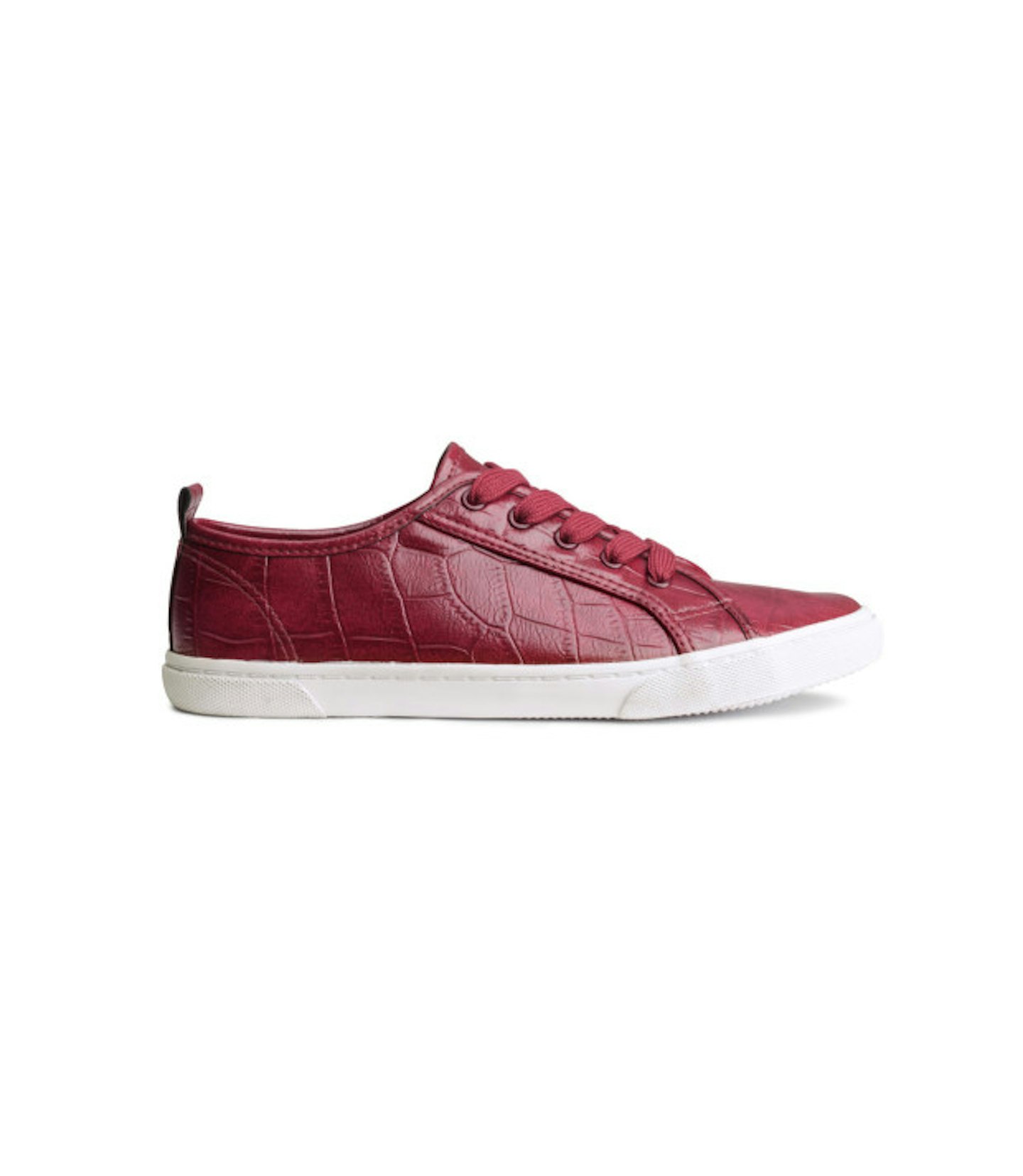 Red croc sneakers