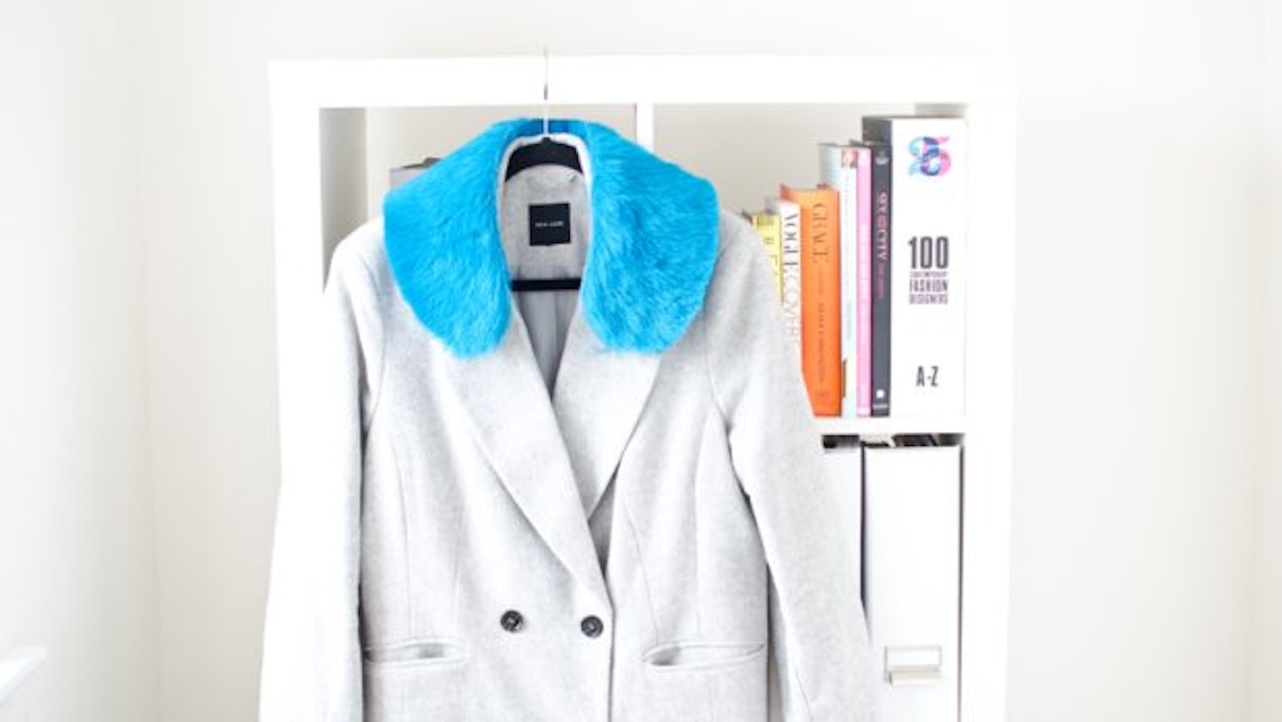 Update Last Seasons Coat With A Colourful Collar DIY For Under £10